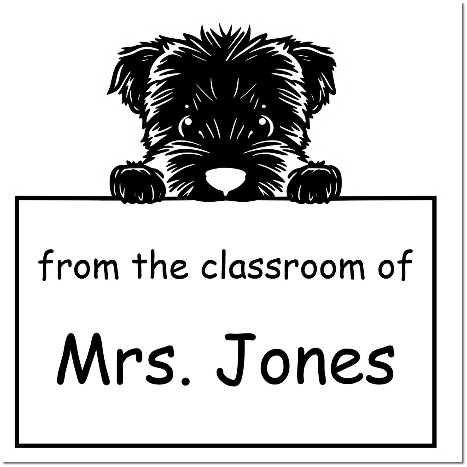 PSI Pre-Inked Bouvier Des Flandres Personalized Teach Stamp - Engineer Seal Stamps