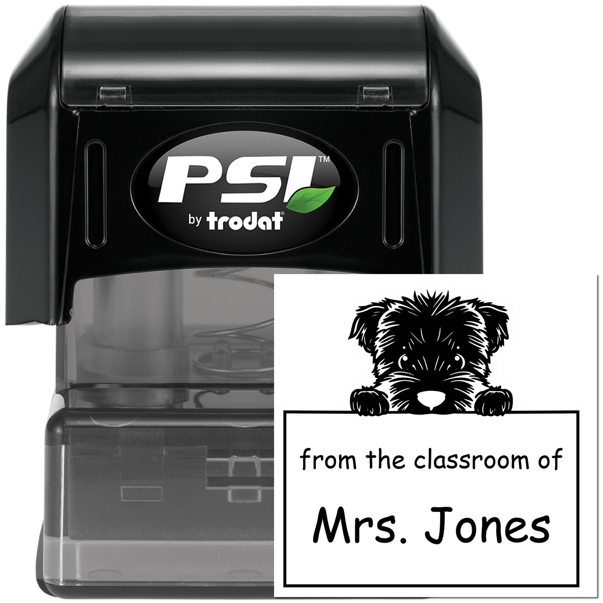 PSI Pre-Inked Bouvier Des Flandres Personalized Teach Stamp - Engineer Seal Stamps