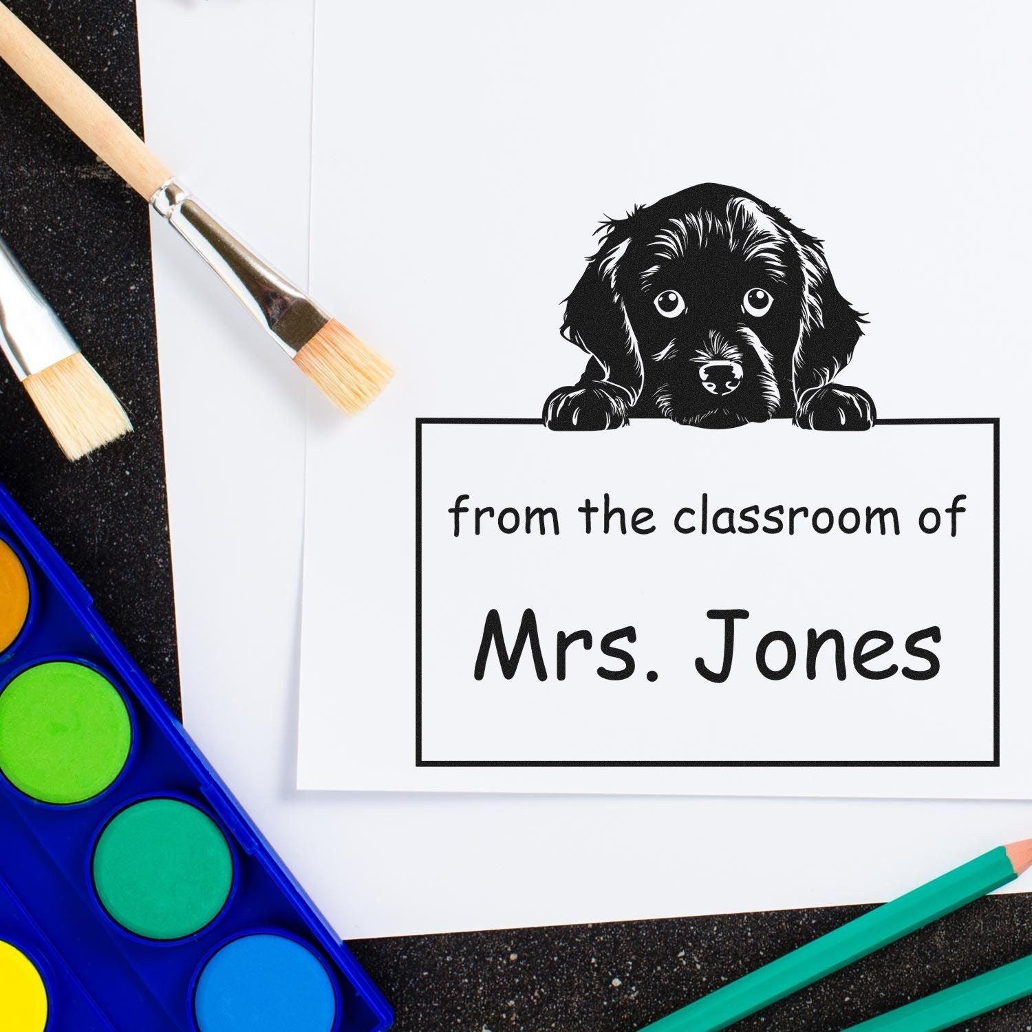 PSI Pre-Inked Boykin Spaniel Personalized School Rockstar Stamp - Engineer Seal Stamps