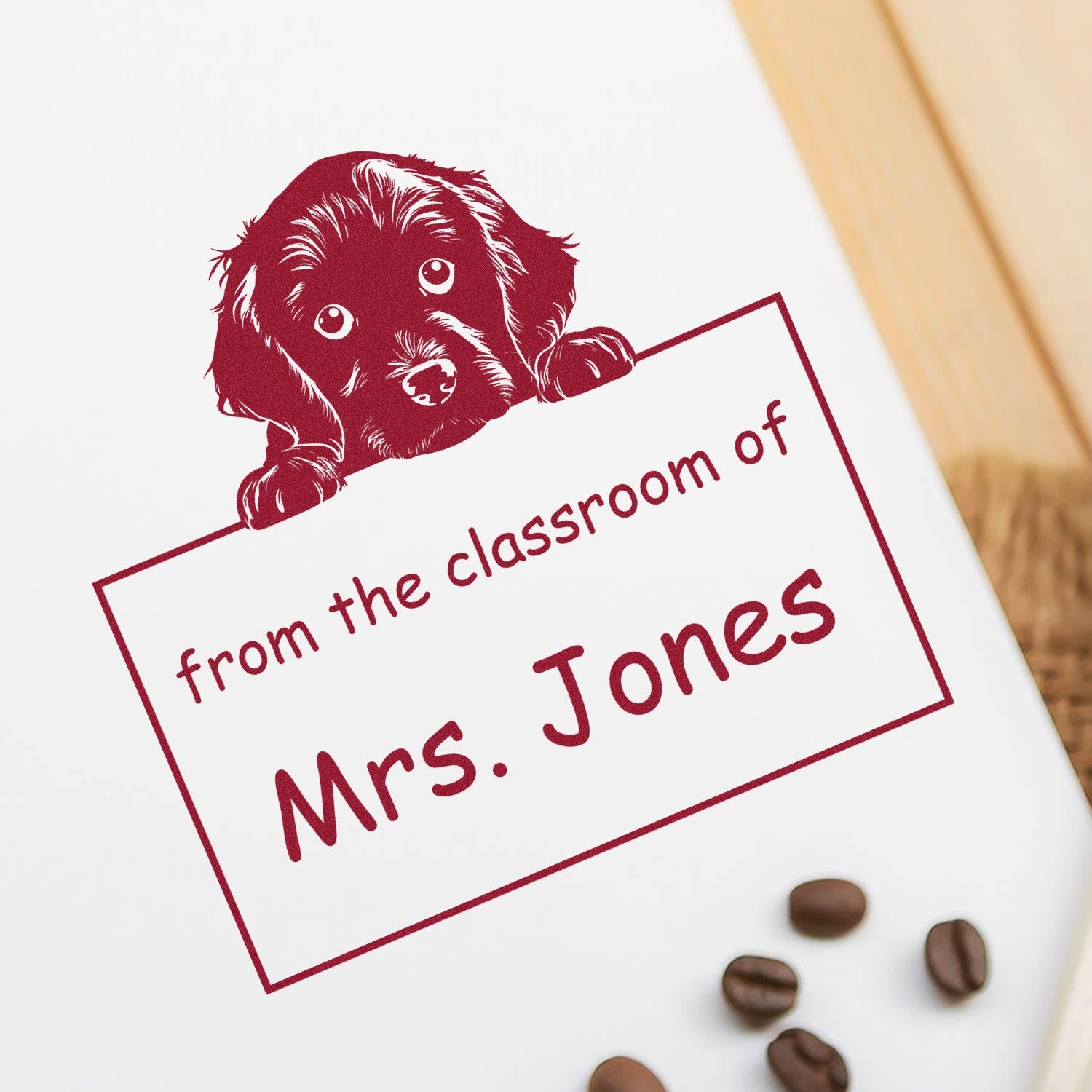Boykin Spaniel Personalizable School Rockstar Stamp Pre-Inked - Engineer Seal Stamps