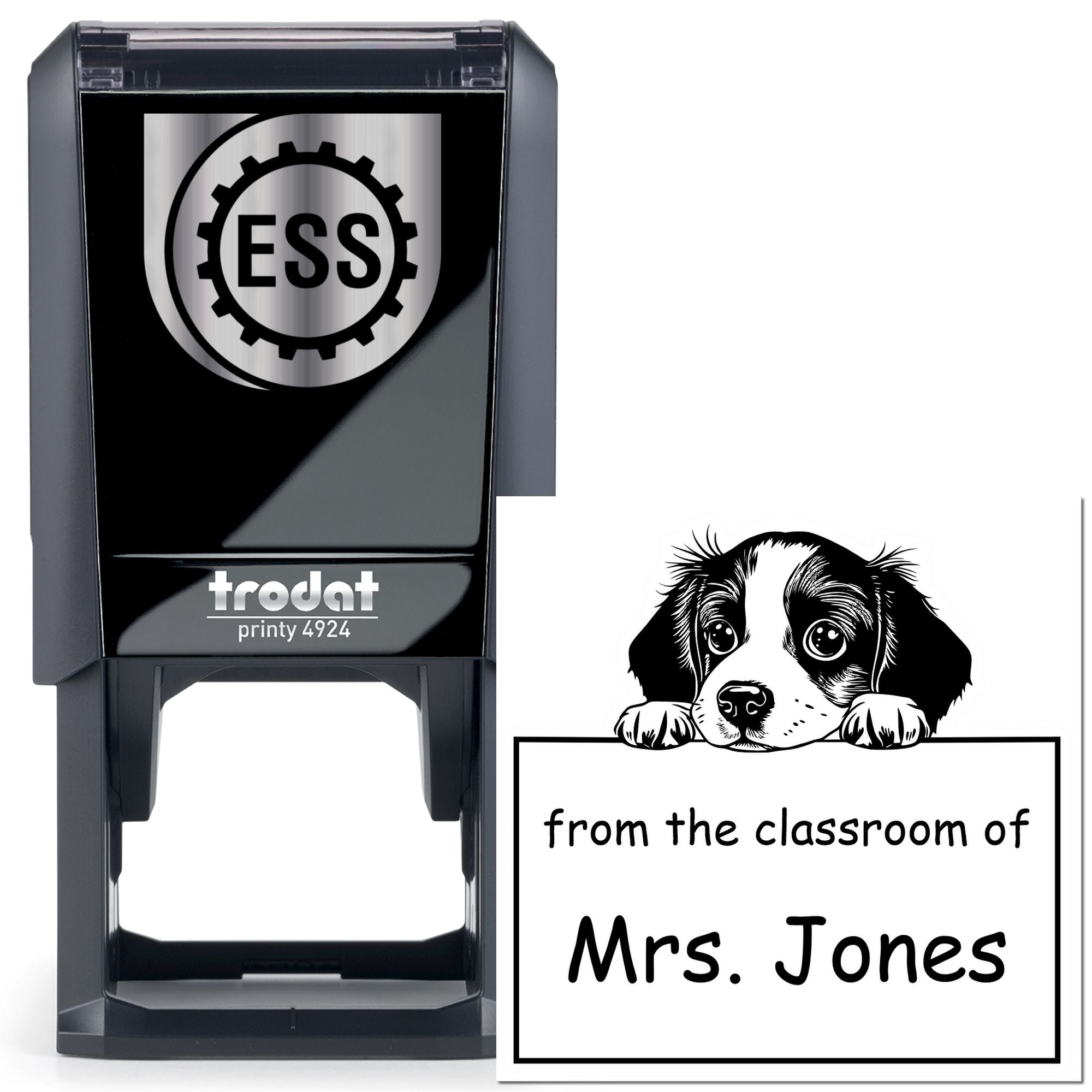 Self-Inking Brittany Pet Themed Read It Love It Return It Teacher Stamper - Engineer Seal Stamps