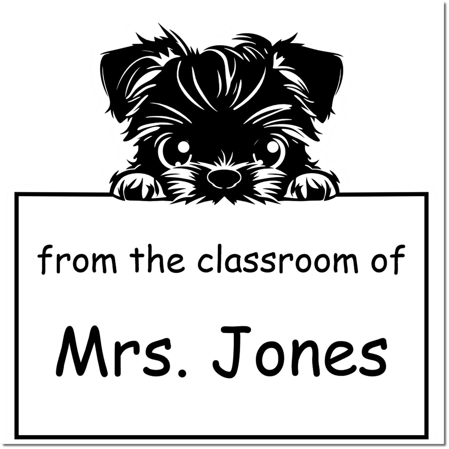 Brussels Griffon Personalizable Read It Love It Return It Teacher Stamp Pre-Inked - Engineer Seal Stamps