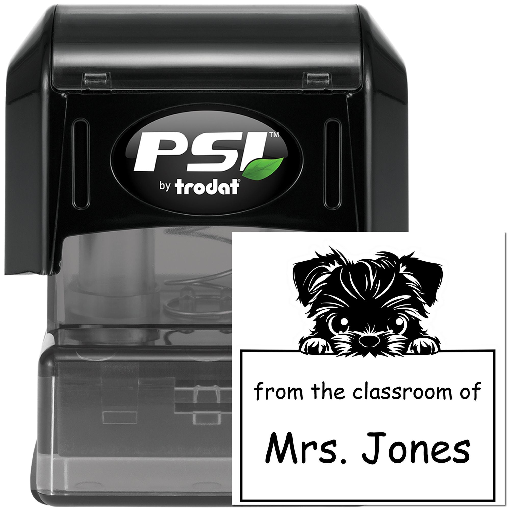 PSI Pre-Inked Brussels Griffon Personalized Read It Love It Return It Teacher Stamp - Engineer Seal Stamps