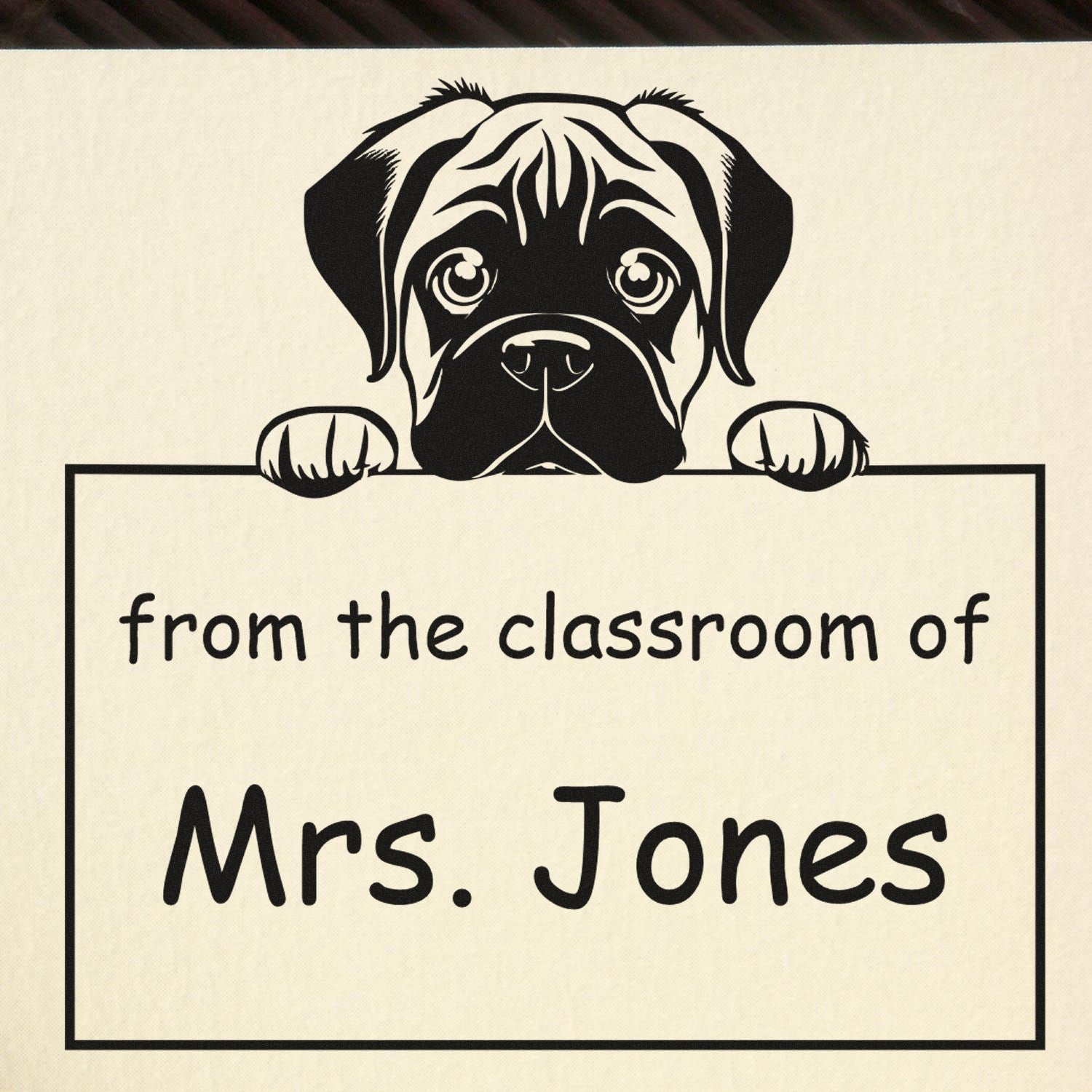 Bullmastiff Personalizable Read It Love It Return It Stamper Pre-Inked - Engineer Seal Stamps