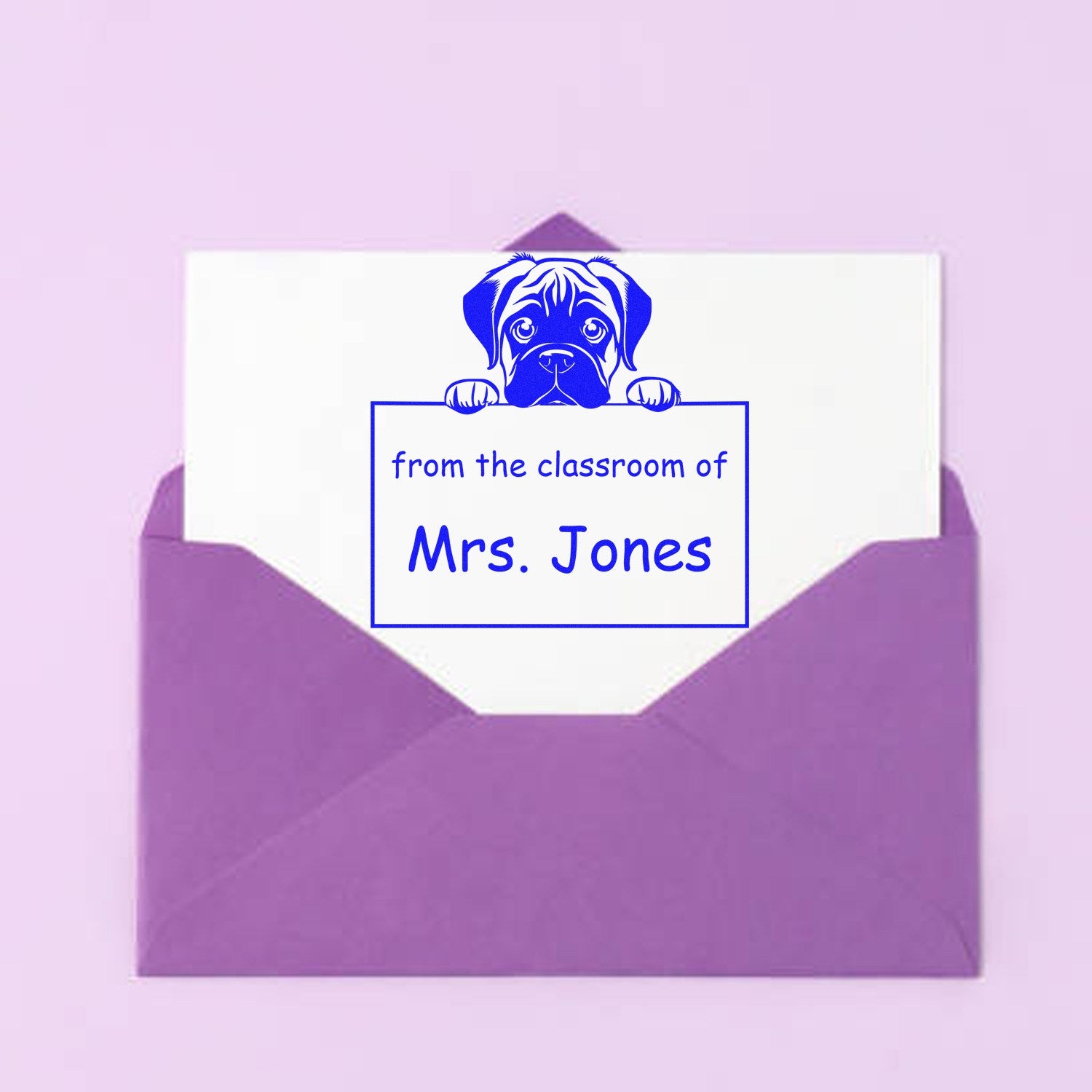 Self-Inking Bullmastiff Pet Themed Read It Love It Return It Stamper - Engineer Seal Stamps