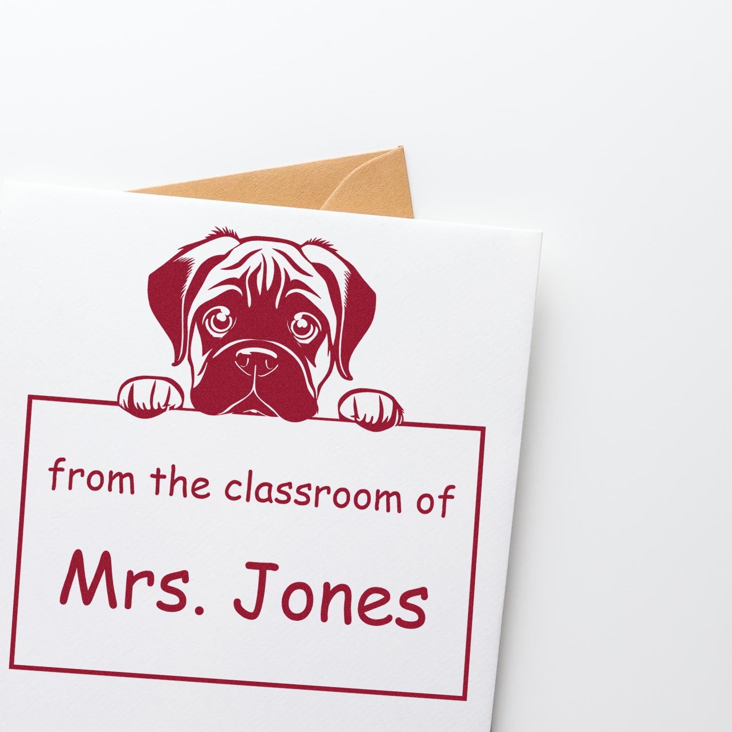 PSI Pre-Inked Bullmastiff Personalized Read It Love It Return It Stamper - Engineer Seal Stamps