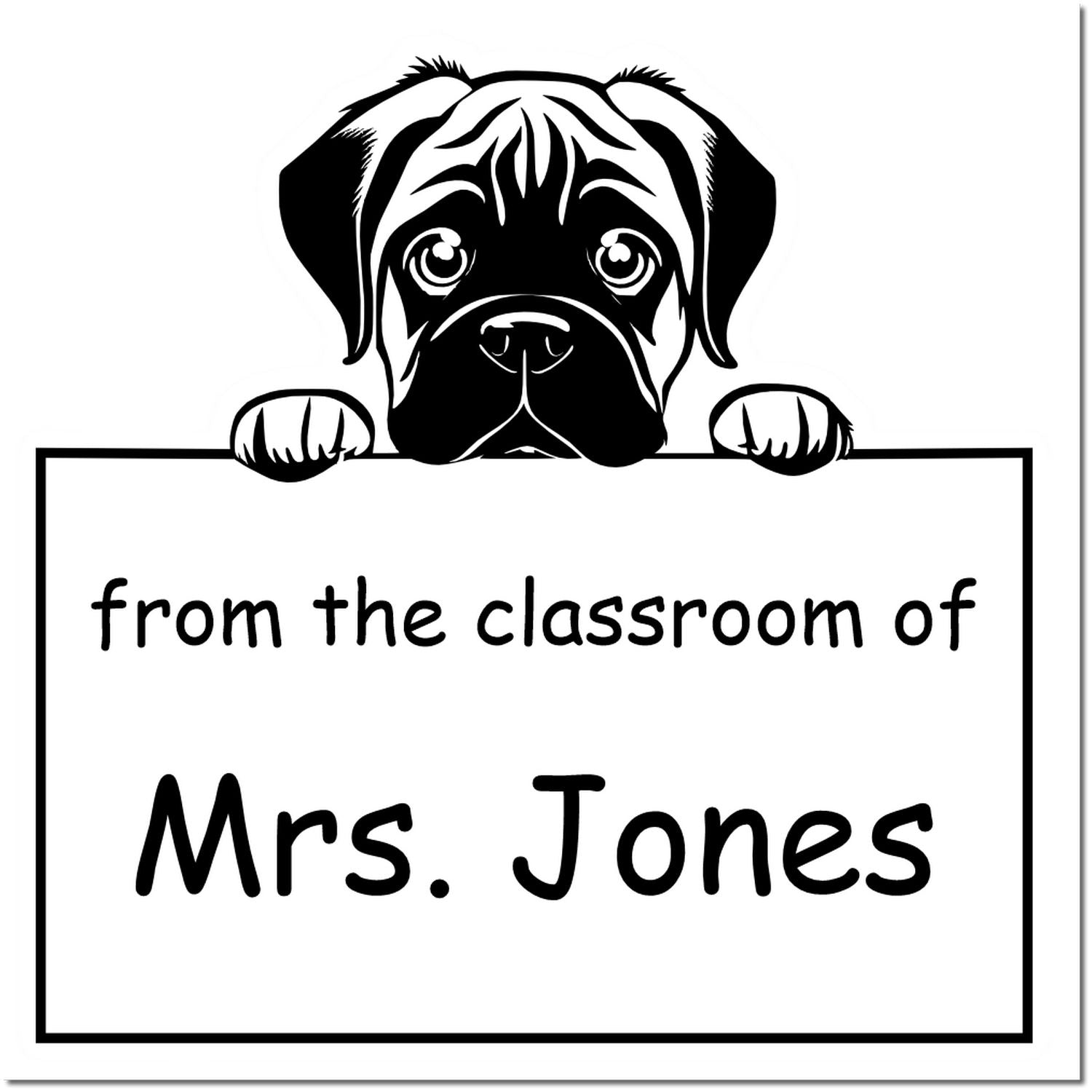 Bullmastiff Personalizable Read It Love It Return It Stamper Pre-Inked - Engineer Seal Stamps