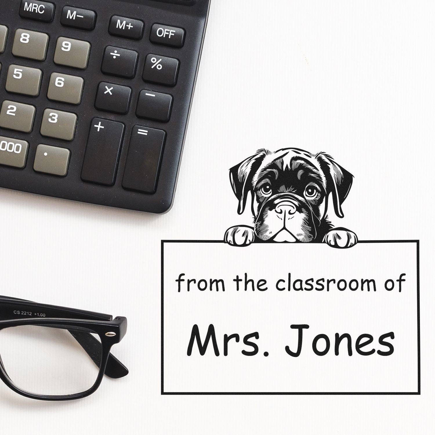 PSI Pre-Inked Cane Corso Personalized Read It Love It Return It Stamp - Engineer Seal Stamps