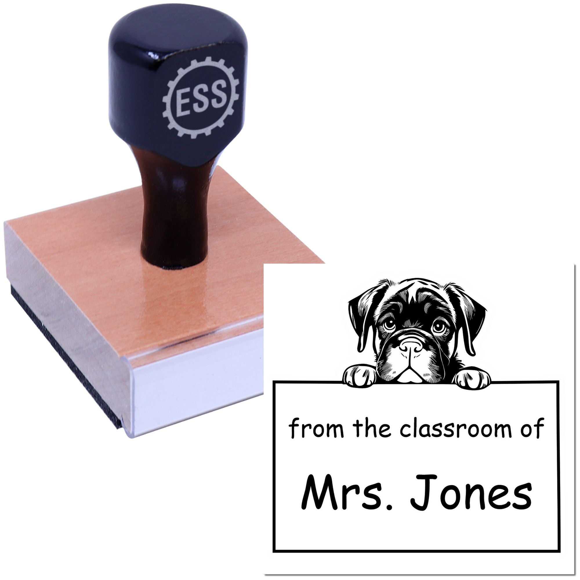 Wood Handle Cane Corso Puppy Themed Read It Love It Return It Stamp - Engineer Seal Stamps