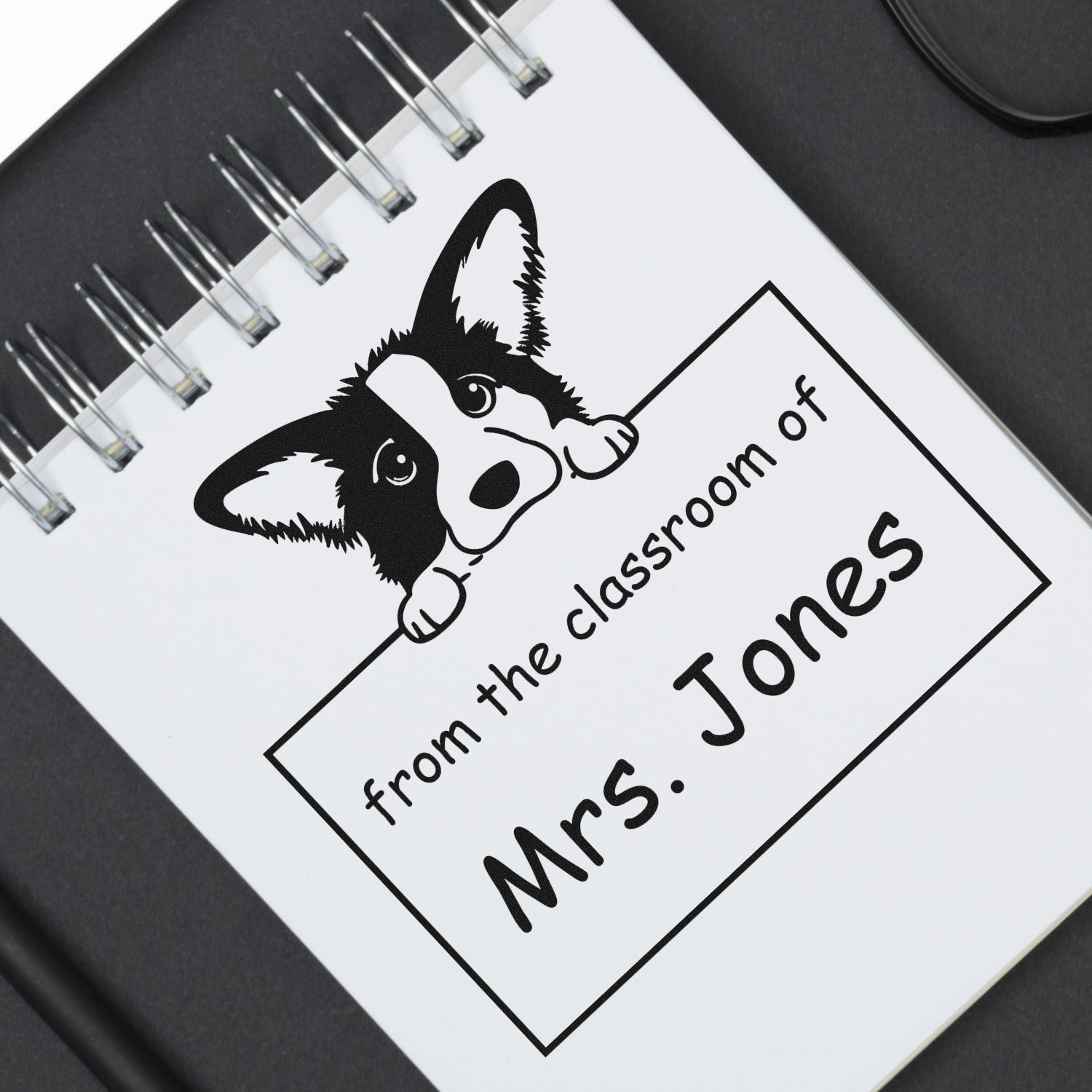 PSI Pre-Inked Cardigan Welsh Corgi Personalized Read It Love It Return It Stamp - Engineer Seal Stamps