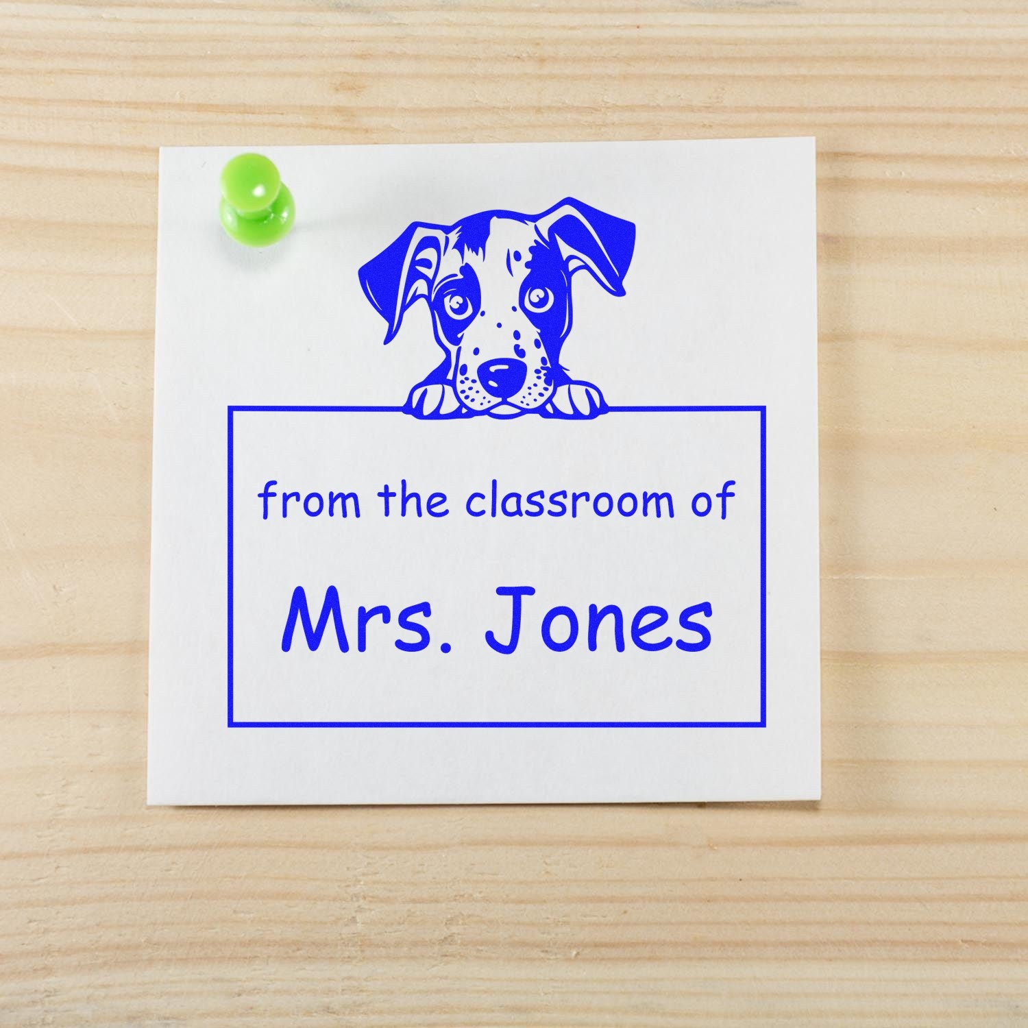 Wood Handle Catahoula Puppy Themed Read It Love It Return It Personalized Stamper - Engineer Seal Stamps