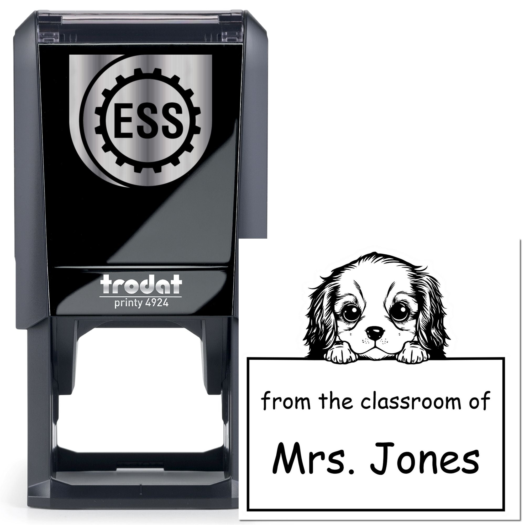 Self-Inking Cavalier King Charles Spaniel Pet Themed Read It Love It Return It Personalized Stamp - Engineer Seal Stamps