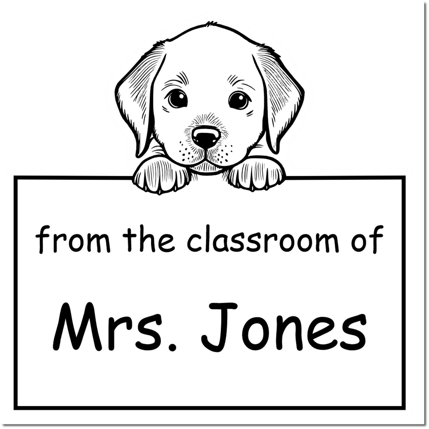 Chesapeake Bay Retriever Personalizable Read It Love It Return It Personalizable Stamper Pre-Inked - Engineer Seal Stamps