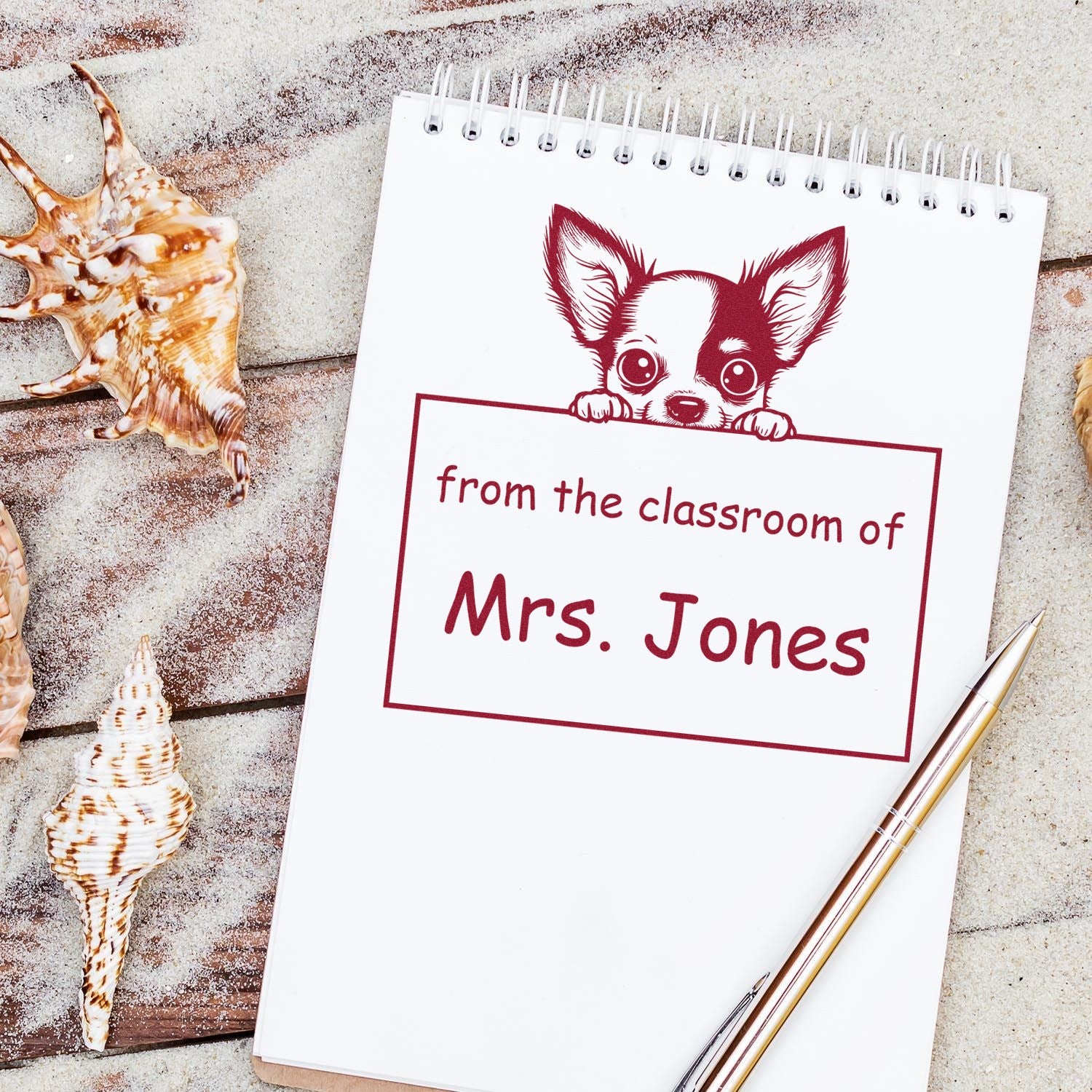 PSI Pre-Inked Chihuahua Personalized Read It Love It Return It Personalizable Stamp - Engineer Seal Stamps