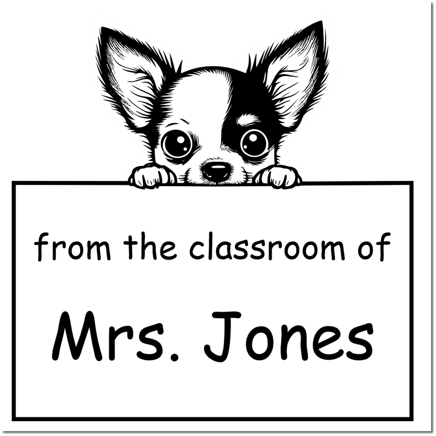 Chihuahua Personalizable Read It Love It Return It Personalizable Stamp Pre-Inked - Engineer Seal Stamps