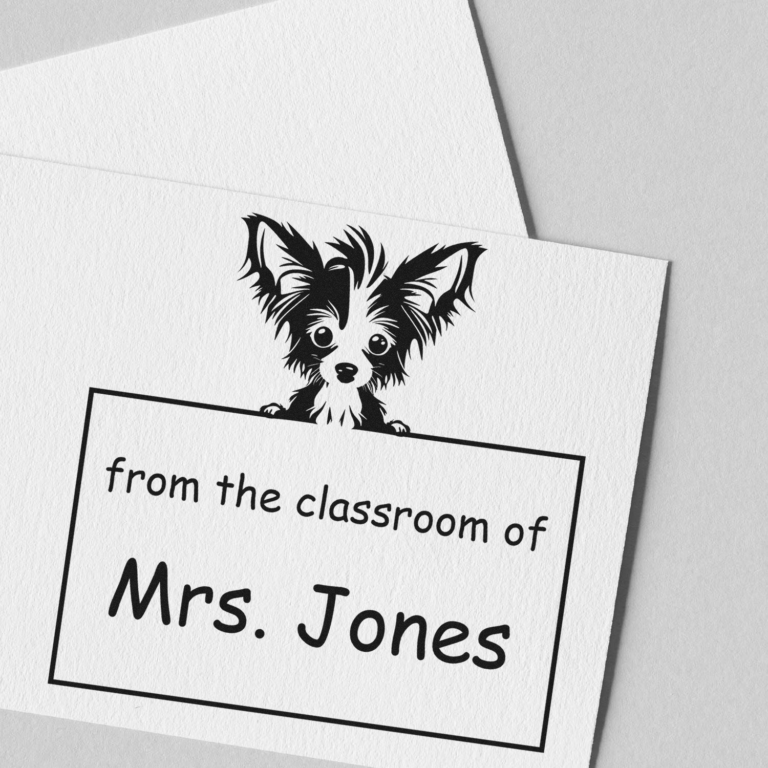 Self-Inking Chinese Crested Pet Themed Read It Love It Return It Library Stamper - Engineer Seal Stamps