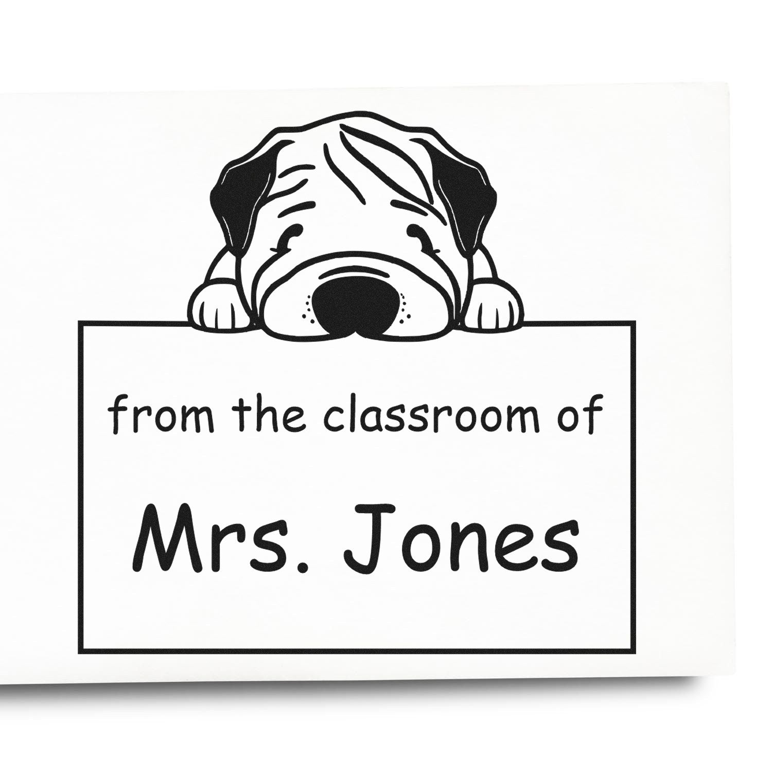 Self-Inking Chinese Shar Pei Pet Themed Read It Love It Return It Library Stamp - Engineer Seal Stamps