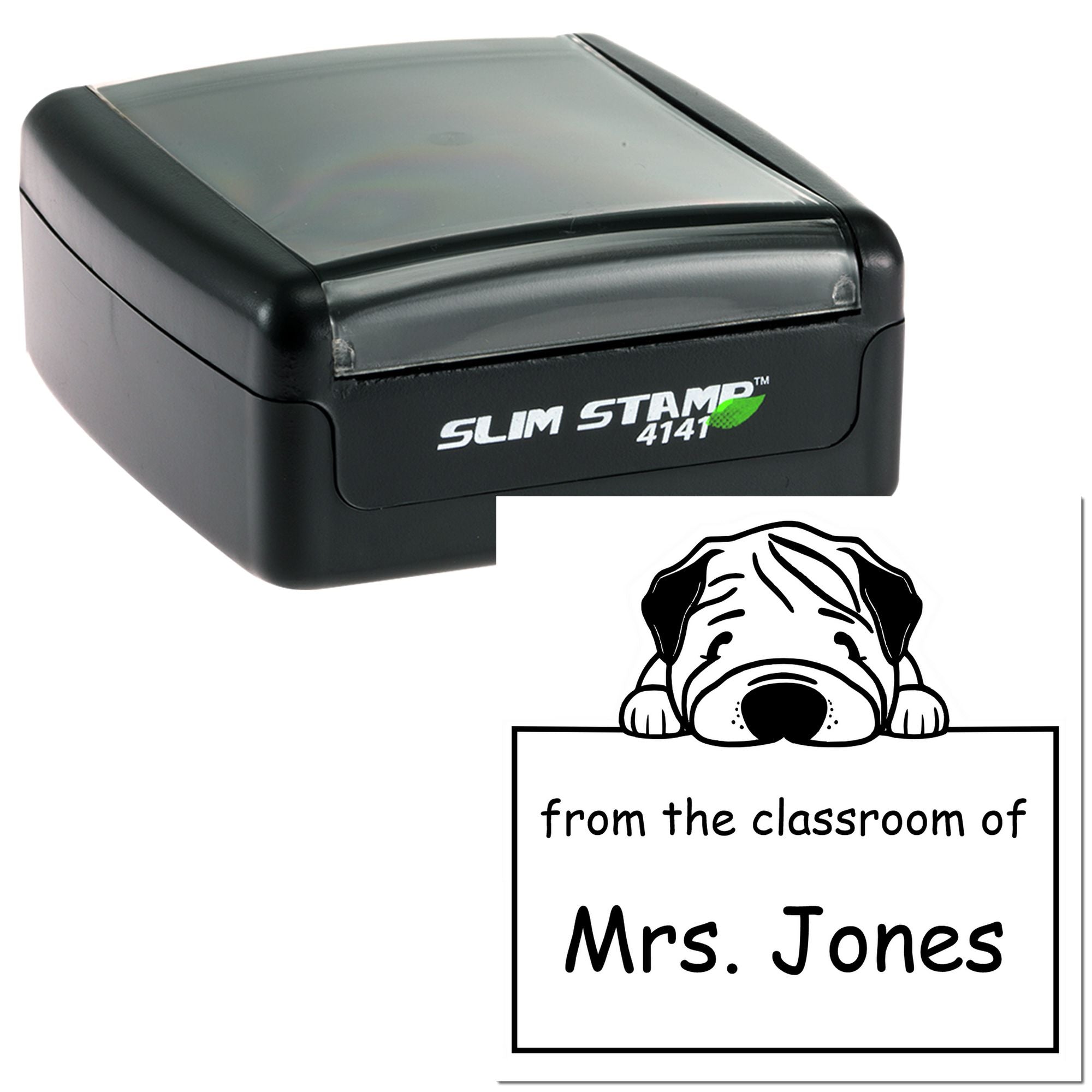 Chinese Shar Pei Personalizable Read It Love It Return It Library Stamp Pre-Inked - Engineer Seal Stamps