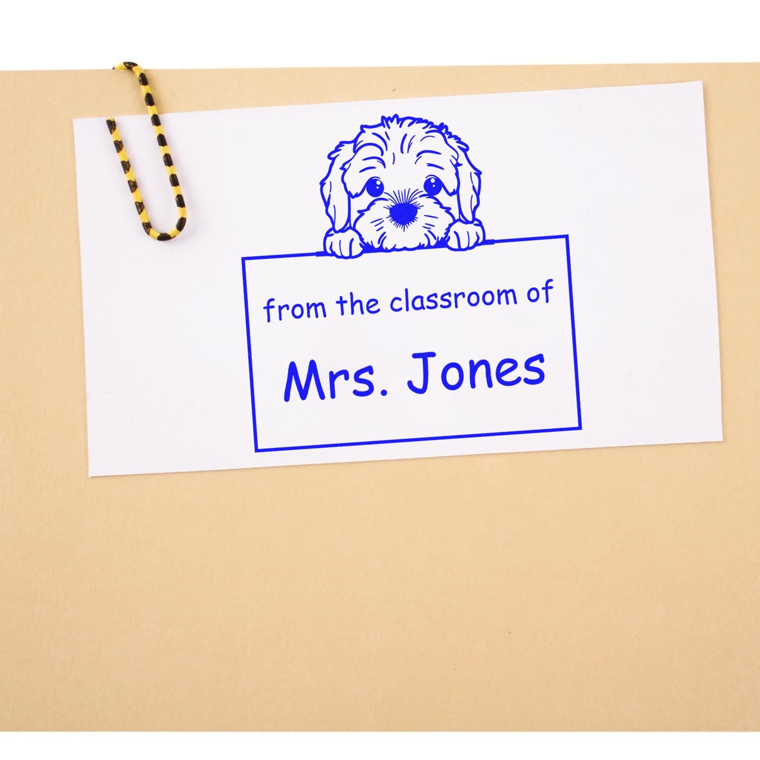 Cockapoo Personalizable Read It Love It Return It For Teachers Stamp Pre-Inked - Engineer Seal Stamps