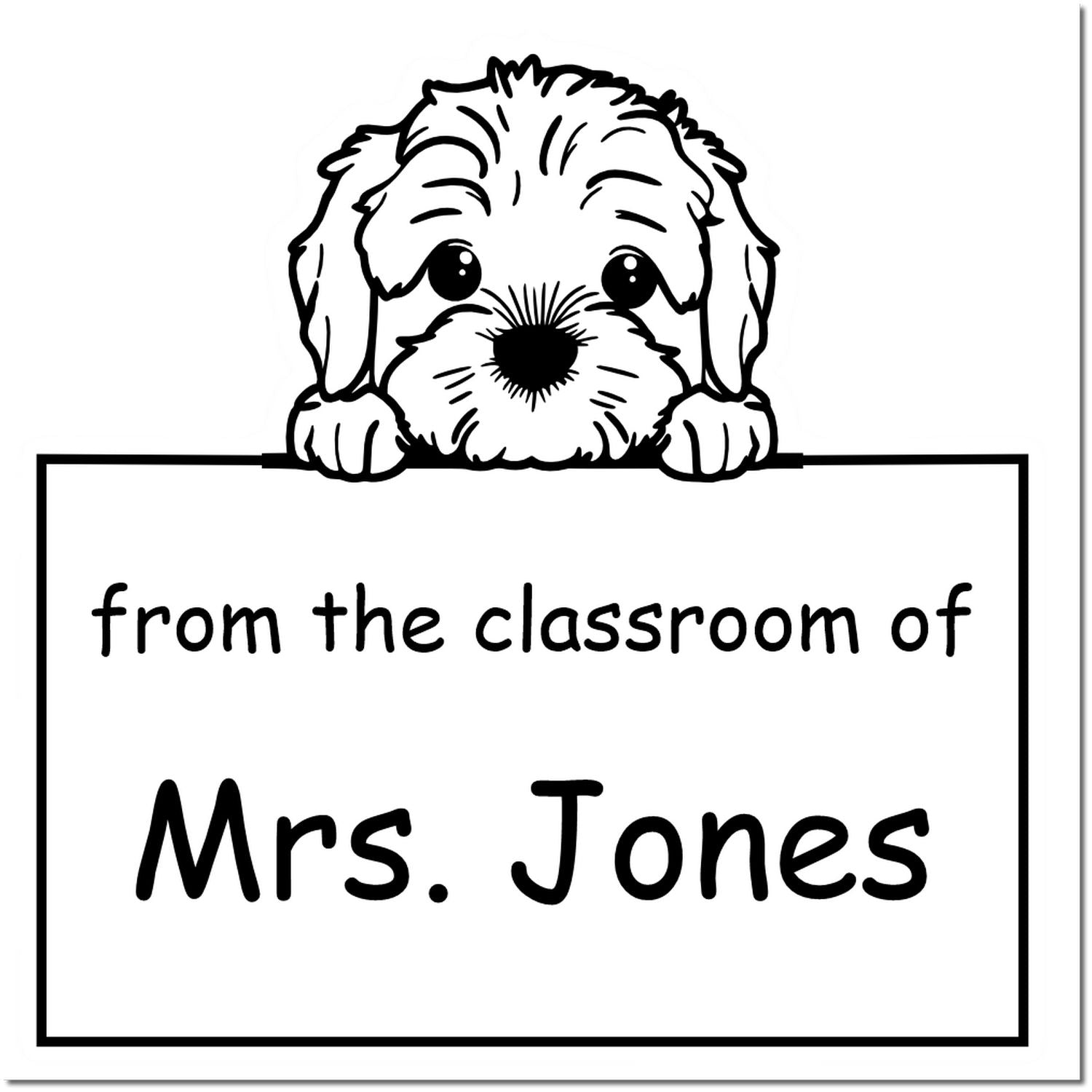 Cockapoo Personalizable Read It Love It Return It For Teachers Stamp Pre-Inked - Engineer Seal Stamps