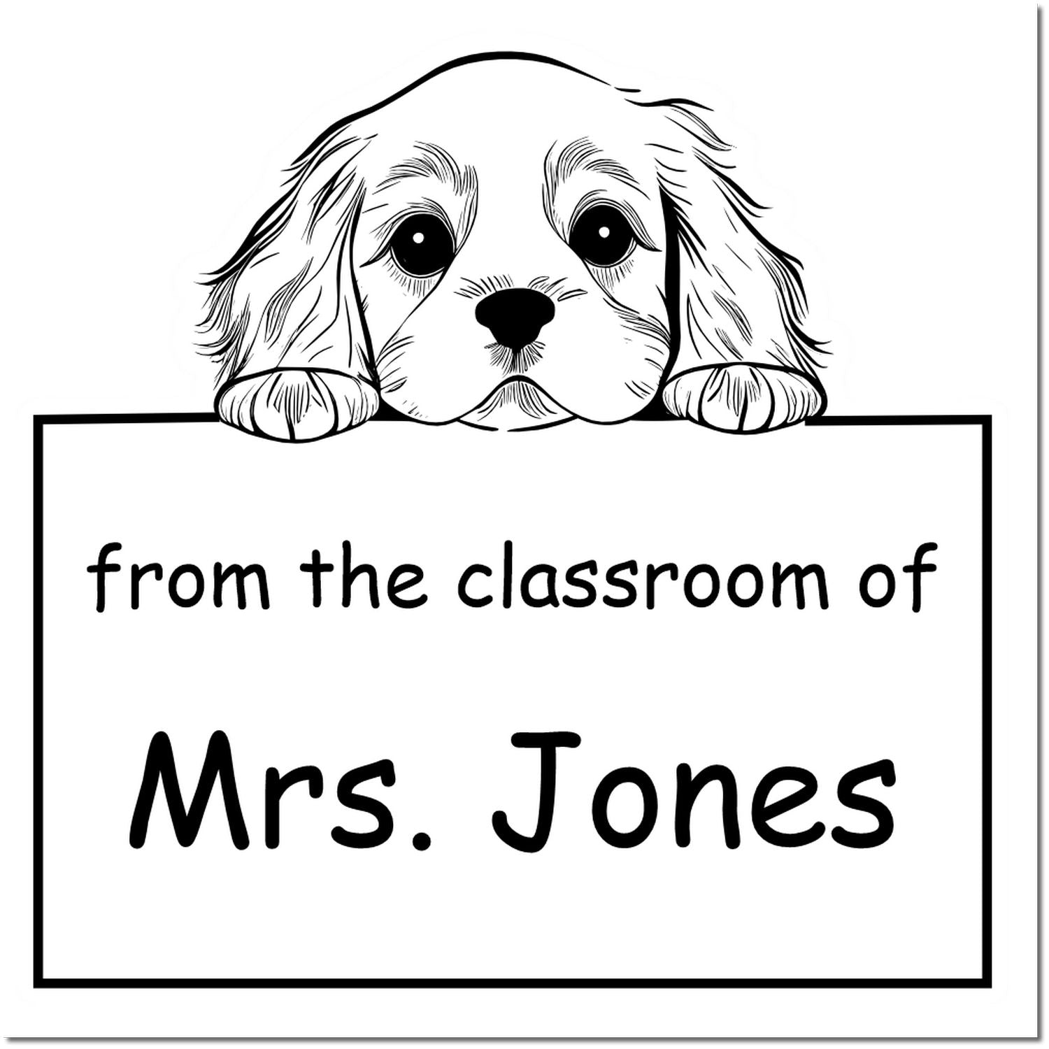 Cocker Spaniel Personalizable Read It Love It Return It For Students Stamper Pre-Inked - Engineer Seal Stamps