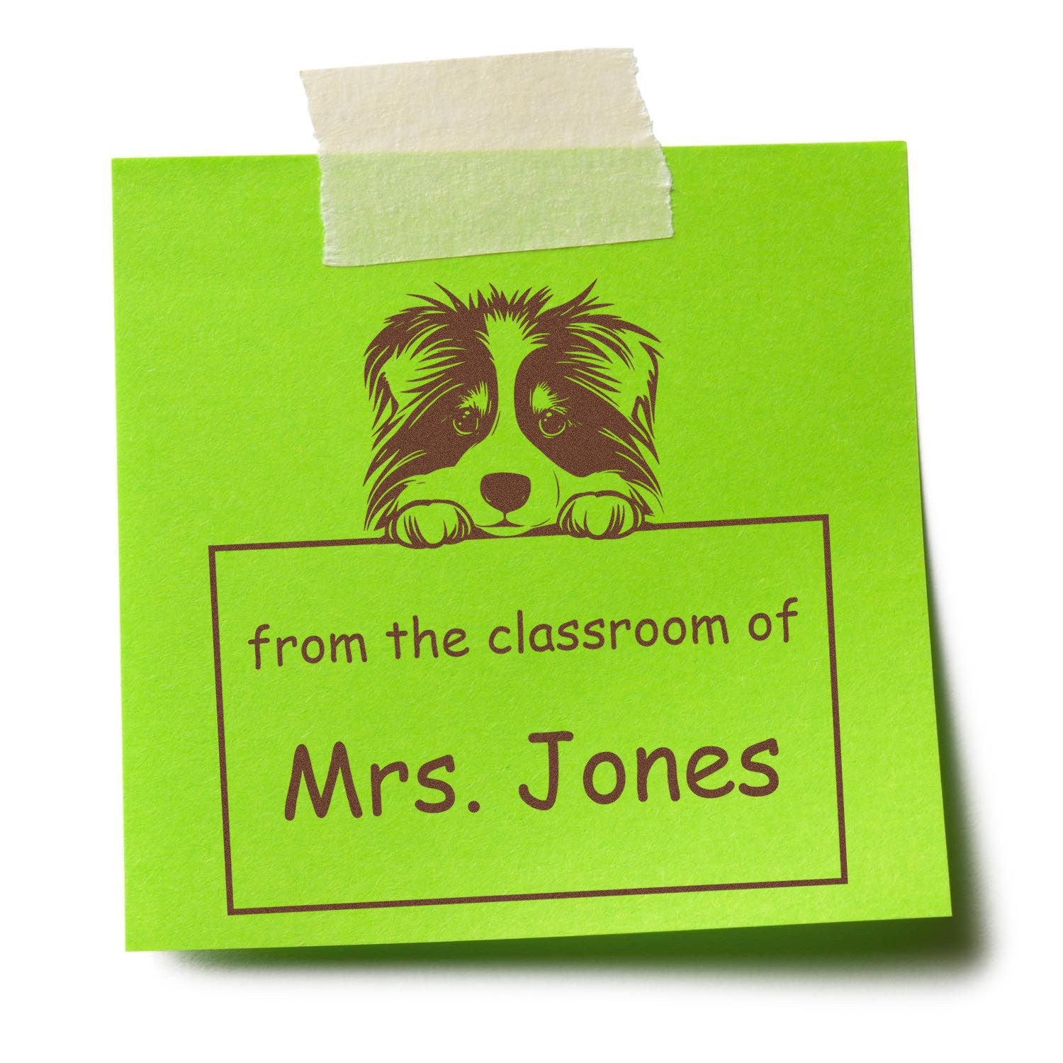 Self-Inking Collie Pet Themed Read It Love It Return It For Students Stamp - Engineer Seal Stamps