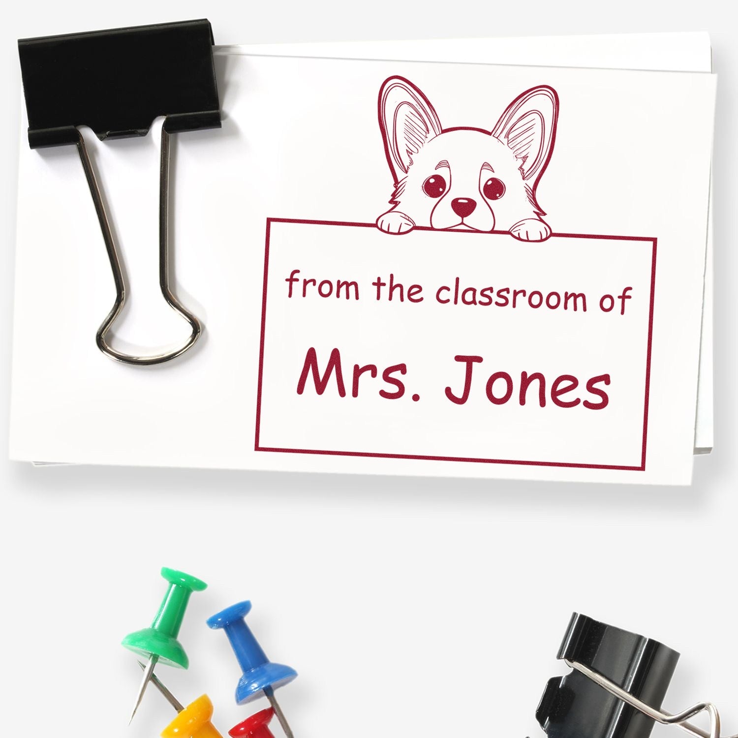 Corgi Personalizable Read It Love It Return It For Schools Stamper Pre-Inked - Engineer Seal Stamps