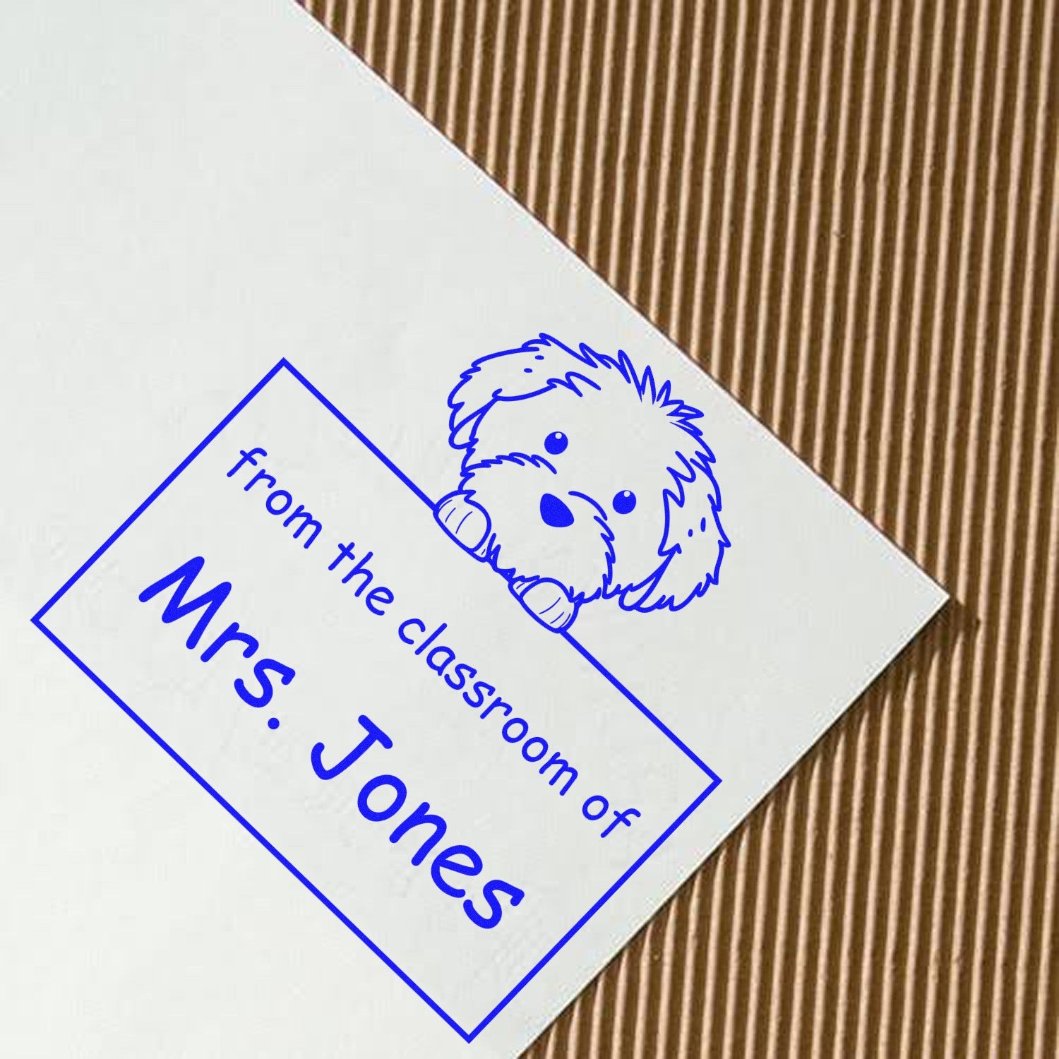 Cotton De Tulear Personalizable Read It Love It Return It For Schools Stamp Pre-Inked - Engineer Seal Stamps