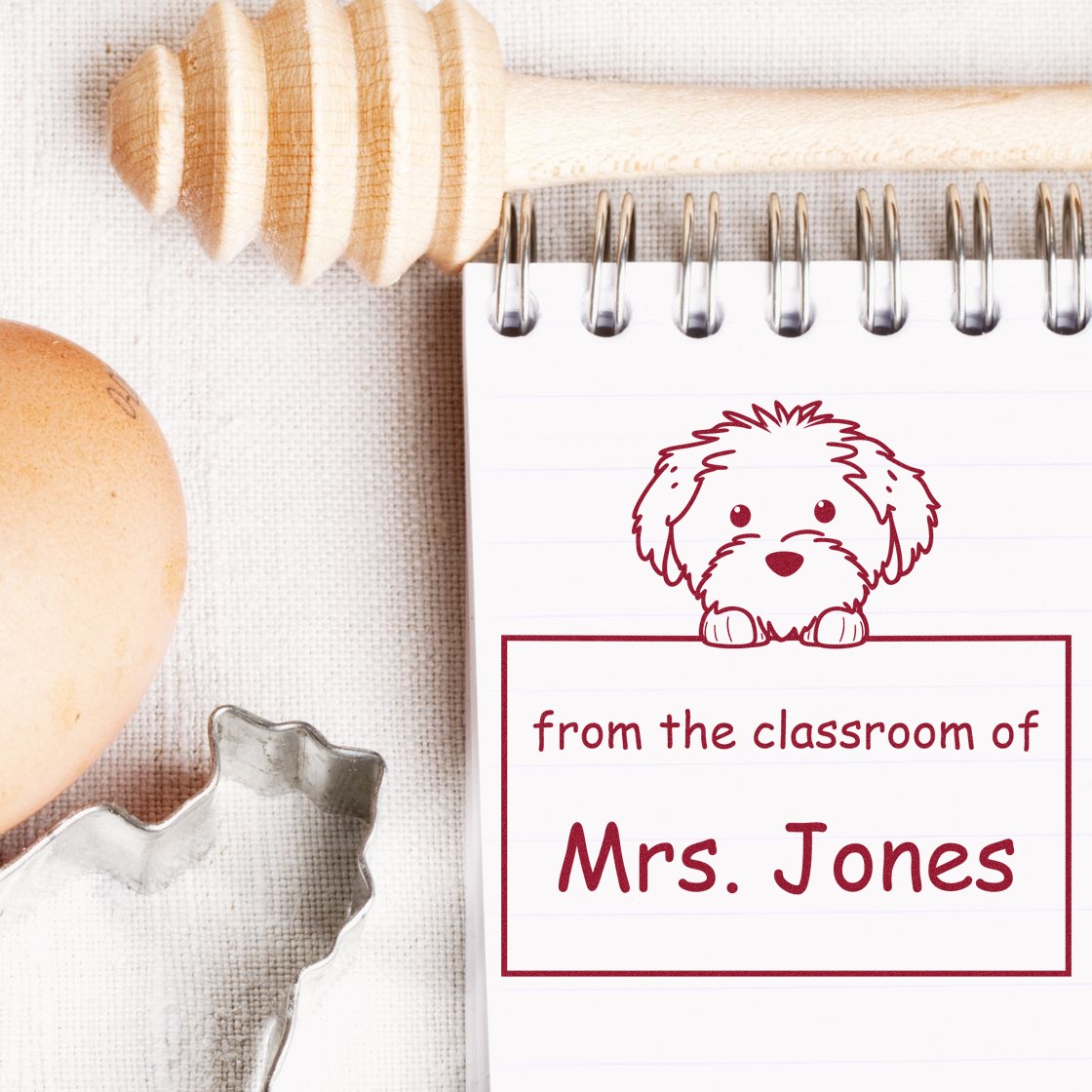 PSI Pre-Inked Cotton De Tulear Personalized Read It Love It Return It For Schools Stamp - Engineer Seal Stamps