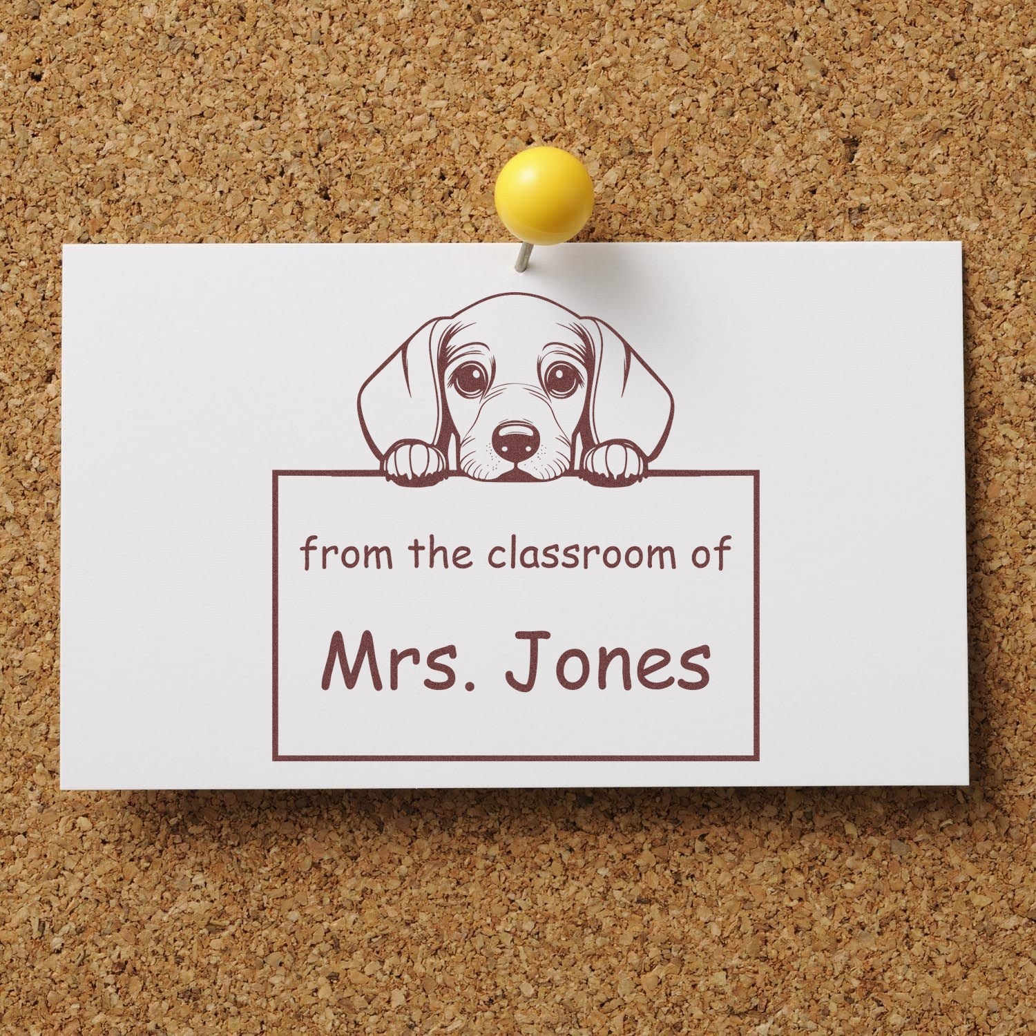 PSI Pre-Inked Dachshund Personalized Read It Love It Return It For Libraries Stamper - Engineer Seal Stamps