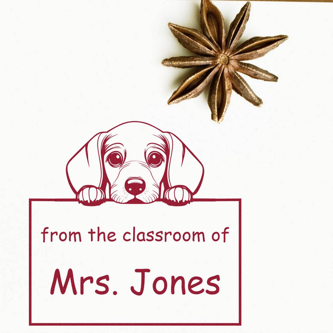 Wood Handle Dachshund Puppy Themed Read It Love It Return It For Libraries Stamper - Engineer Seal Stamps