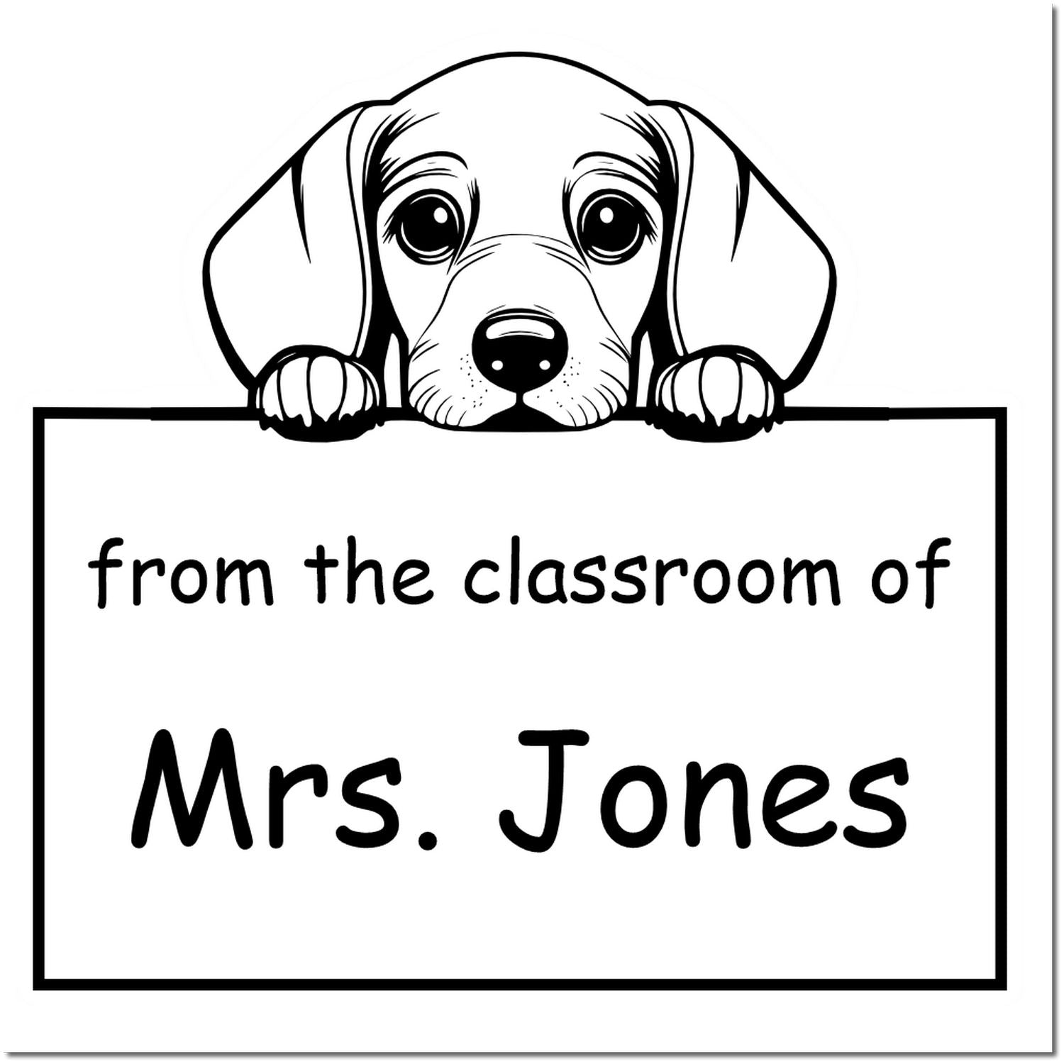 Dachshund Personalizable Read It Love It Return It For Libraries Stamper Pre-Inked - Engineer Seal Stamps