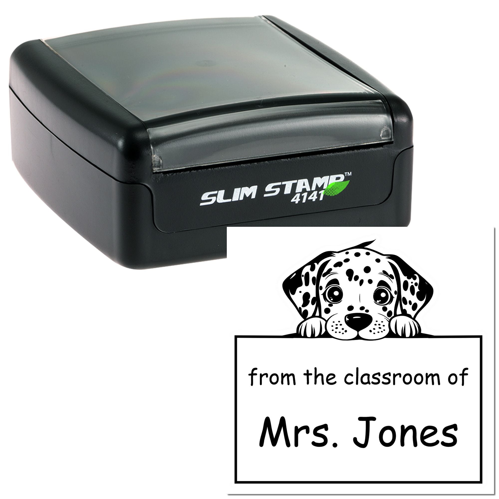 Dalmatian Personalizable Read It Love It Return It For Libraries Stamp Pre-Inked - Engineer Seal Stamps