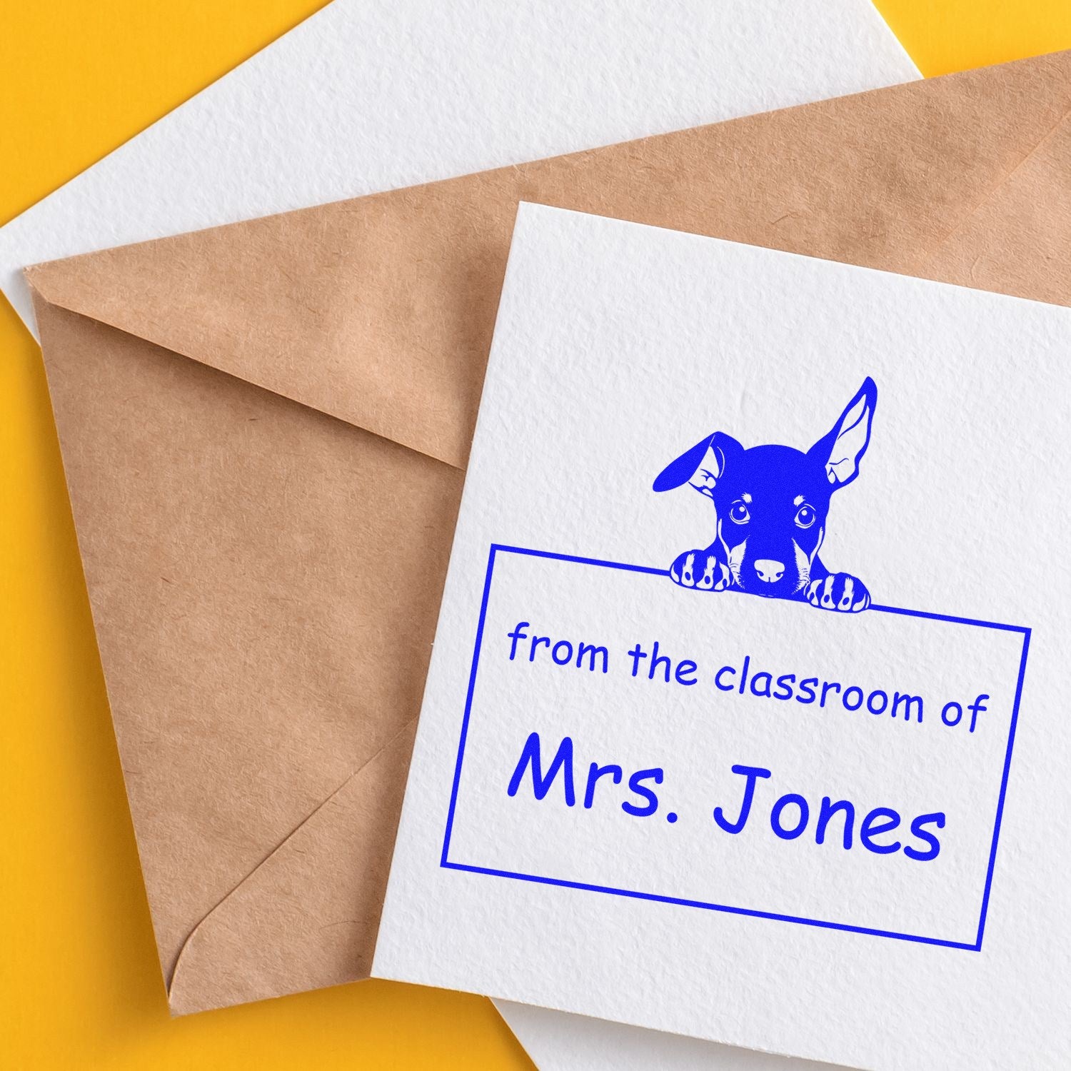 PSI Pre-Inked Doberman Pinscher Personalized Read It Love It Return It For Kids Stamper - Engineer Seal Stamps