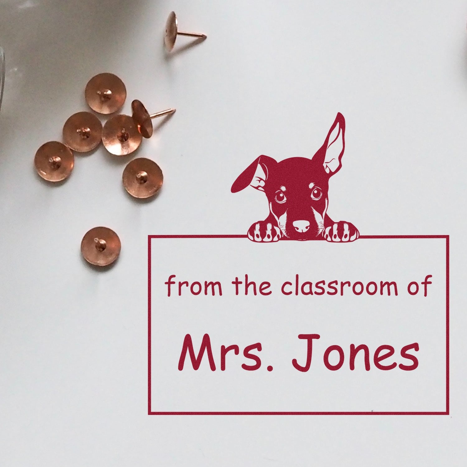 Self-Inking Doberman Pinscher Pet Themed Read It Love It Return It For Kids Stamper - Engineer Seal Stamps