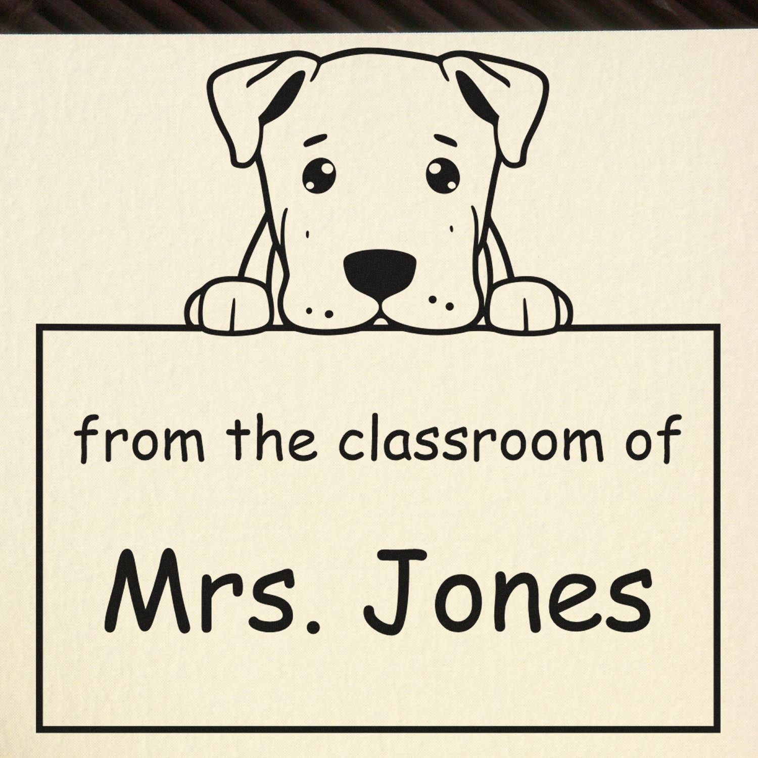 Dogo Argentino Personalizable Read It Love It Return It For Kids Stamp Pre-Inked - Engineer Seal Stamps