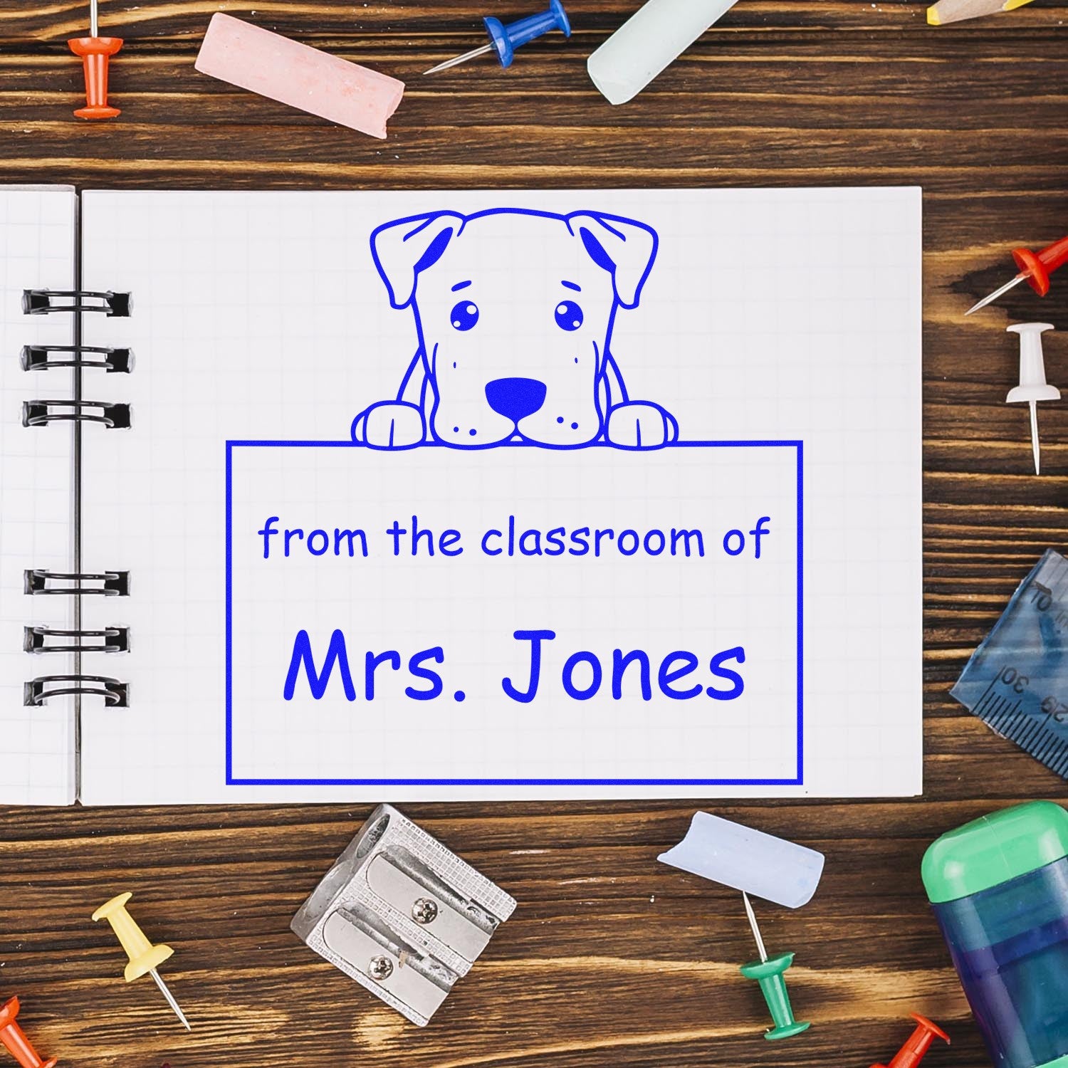 Dogo Argentino Personalizable Read It Love It Return It For Kids Stamp Pre-Inked - Engineer Seal Stamps