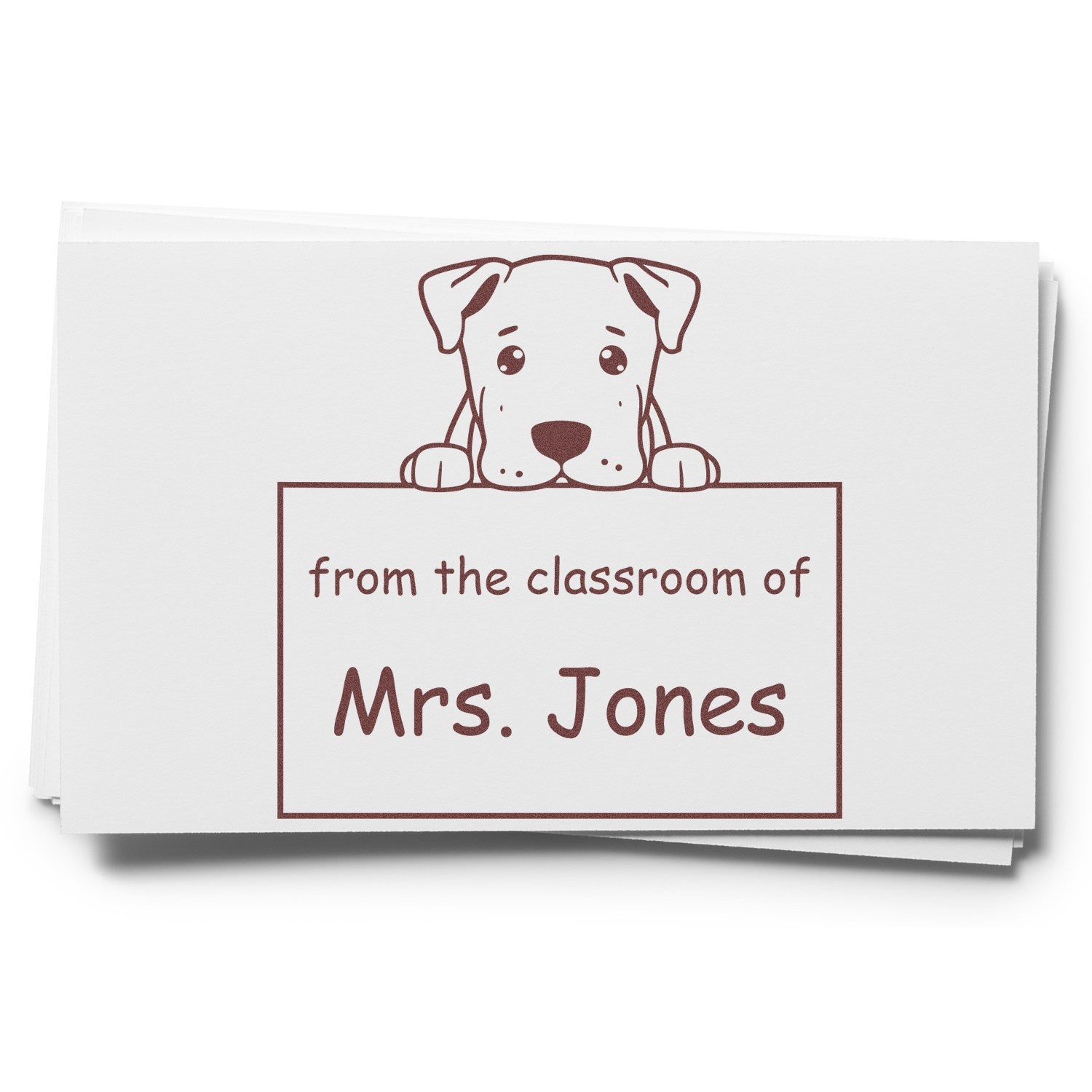Wood Handle Dogo Argentino Puppy Themed Read It Love It Return It For Kids Stamp - Engineer Seal Stamps
