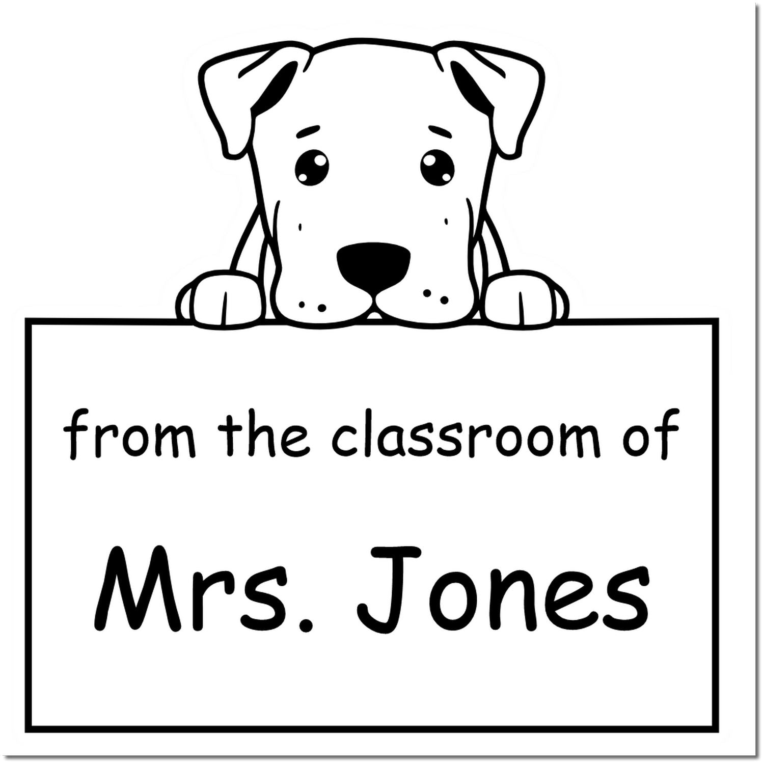 Dogo Argentino Personalizable Read It Love It Return It For Kids Stamp Pre-Inked - Engineer Seal Stamps