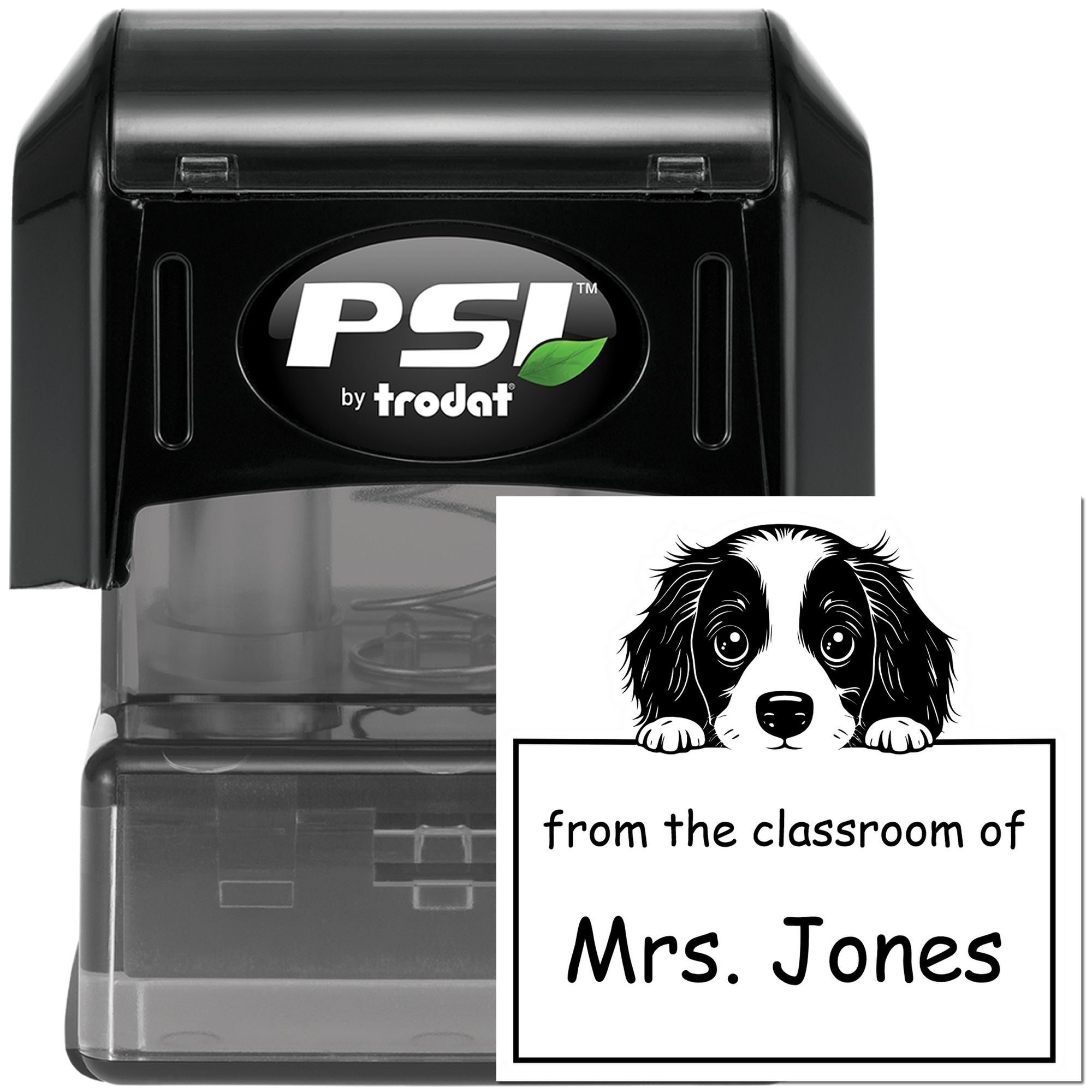 PSI Pre-Inked English Springer Spaniel Personalized Read It Love It Return It For Book Sharing Stamper - Engineer Seal Stamps