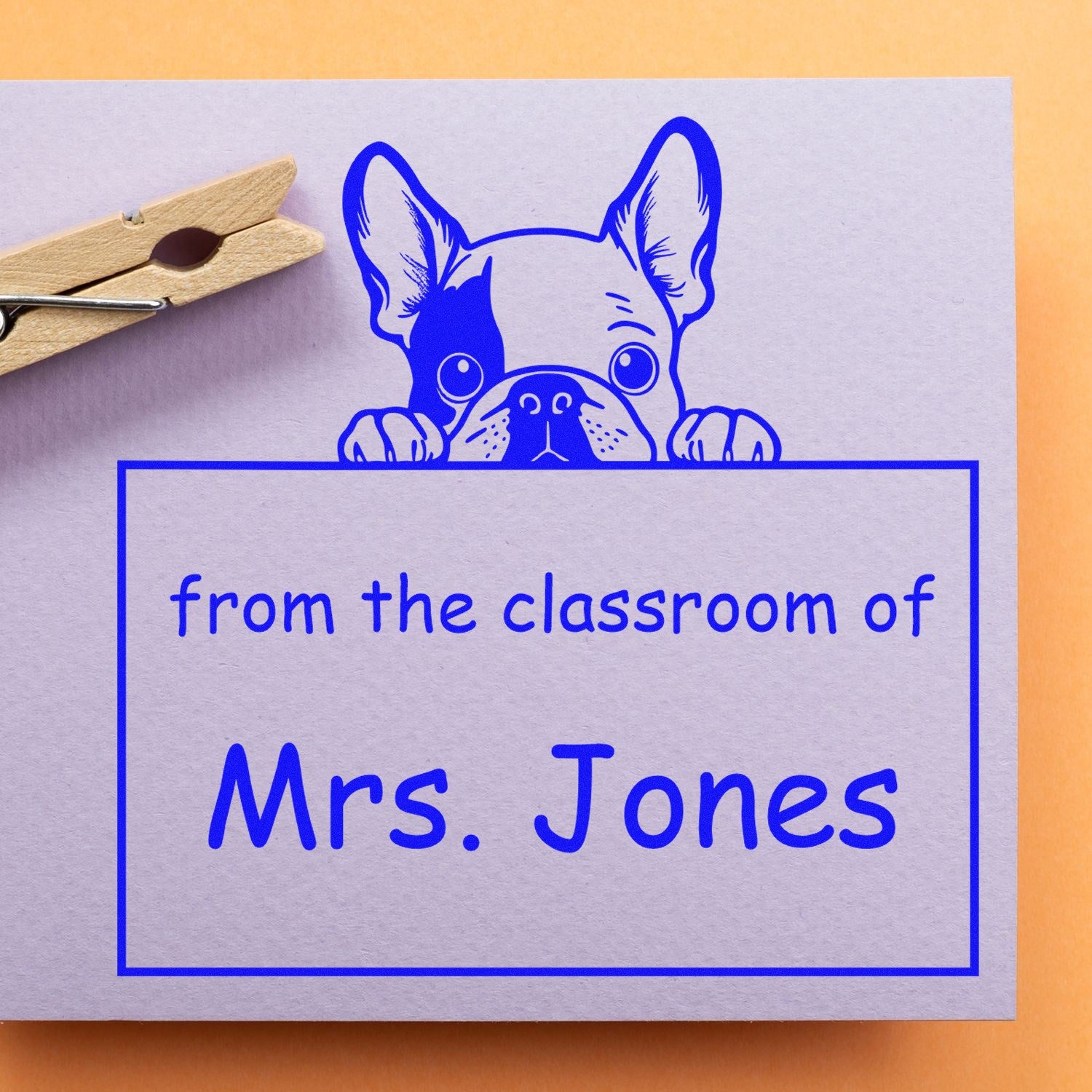 French Bulldog Personalizable Read It Love It Return It For Book Sharing Stamp Pre-Inked - Engineer Seal Stamps