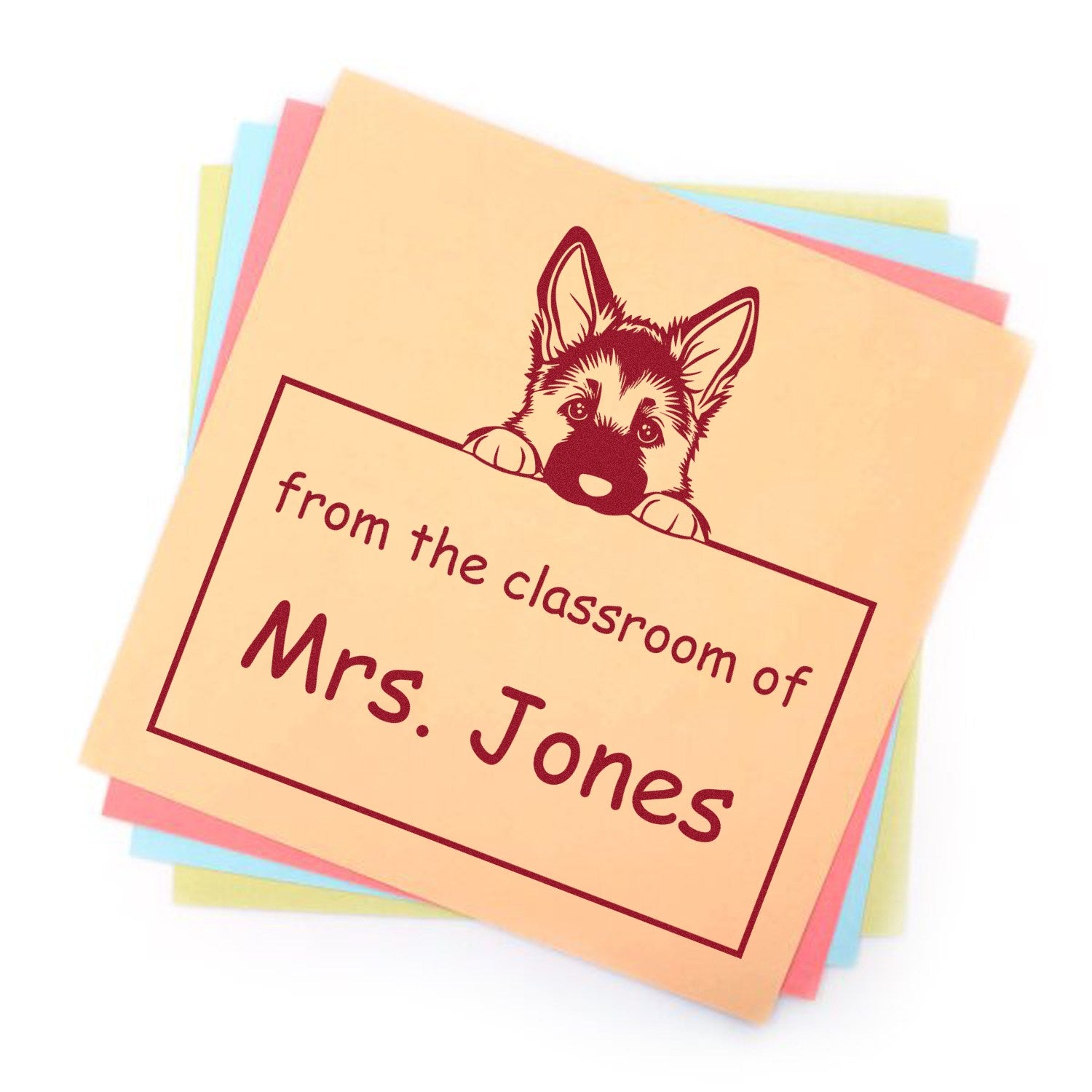 German Shepherd Personalizable Read It Love It Return It For Book Lovers Stamper Pre-Inked - Engineer Seal Stamps