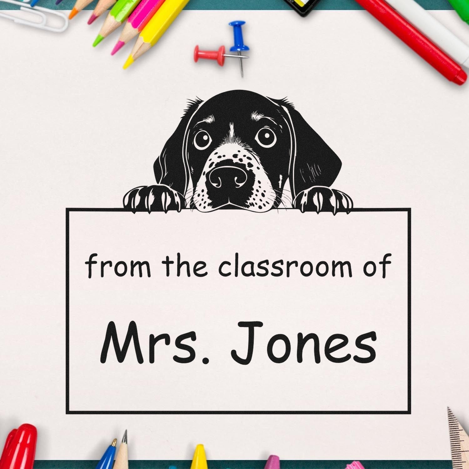 PSI Pre-Inked German Shorthaired Pointer Personalized Read It Love It Return It For Book Lovers Stamp - Engineer Seal Stamps