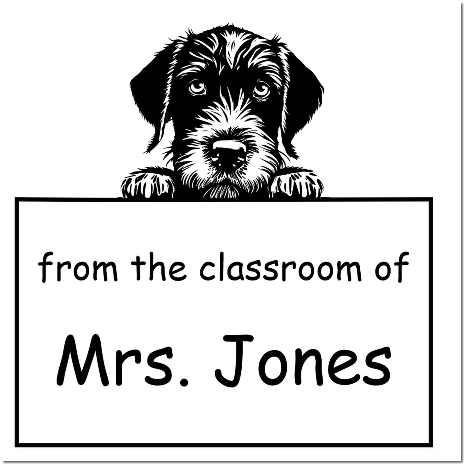 Self-Inking German Wirehaired Pointer Pet Themed Read It Love It Return It For Book Exchange Stamper - Engineer Seal Stamps