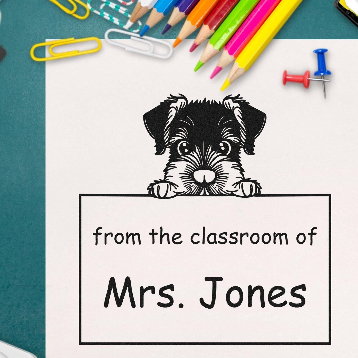 Giant Schnauzer Personalizable Read It Love It Return It For Book Exchange Stamp Pre-Inked - Engineer Seal Stamps