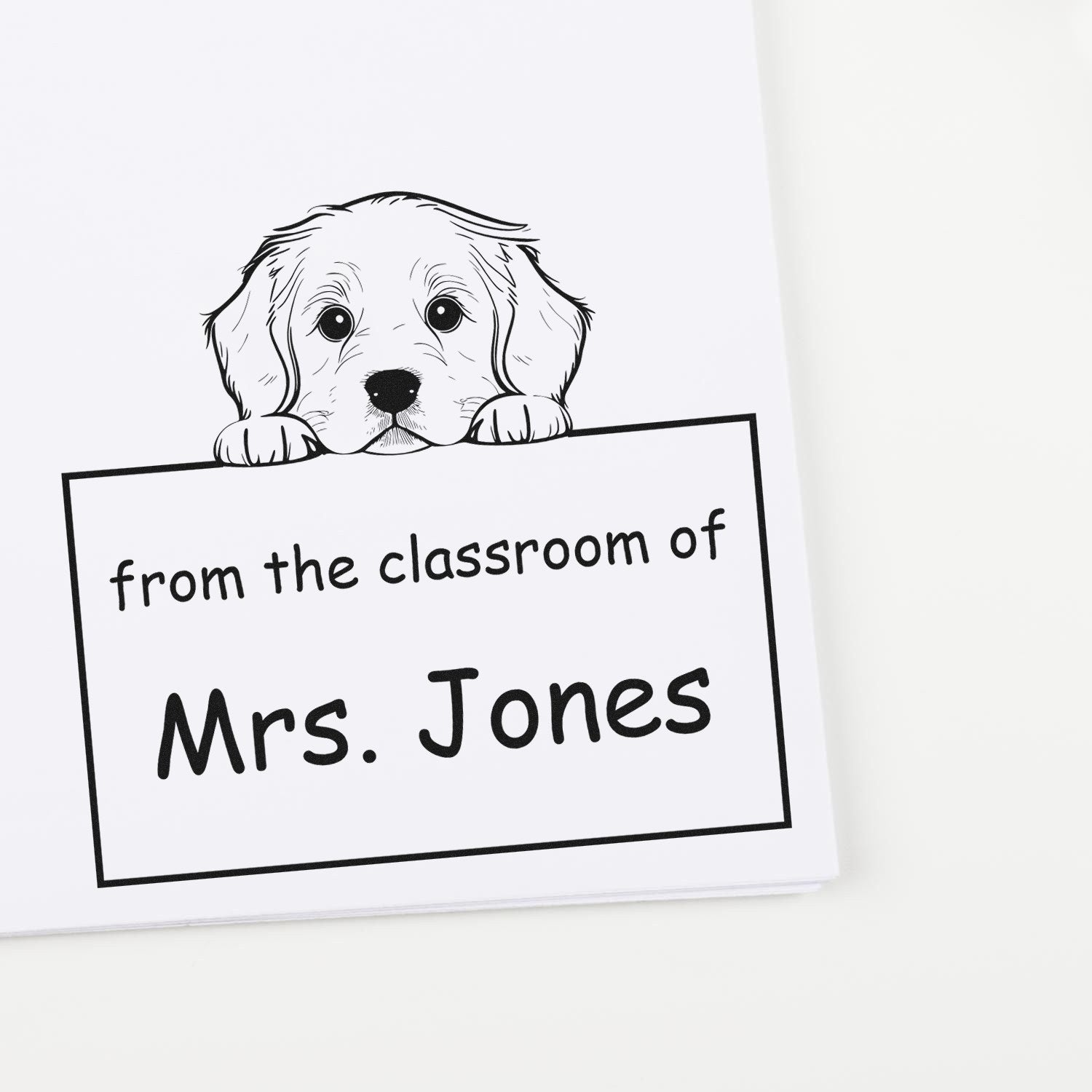 Self-Inking Golden Retriever Pet Themed Read It Love It Return It For Book Collectors Stamper - Engineer Seal Stamps