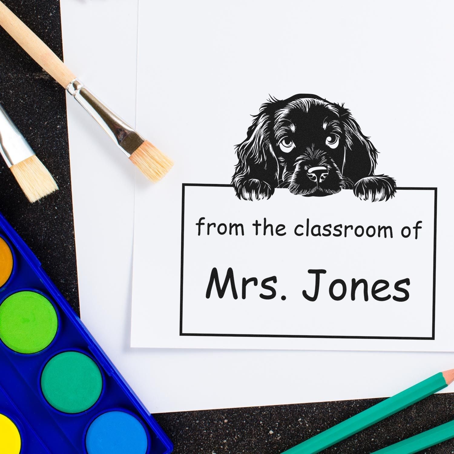 PSI Pre-Inked Gordon Setter Personalized Read It Love It Return It For Book Collectors Stamp - Engineer Seal Stamps