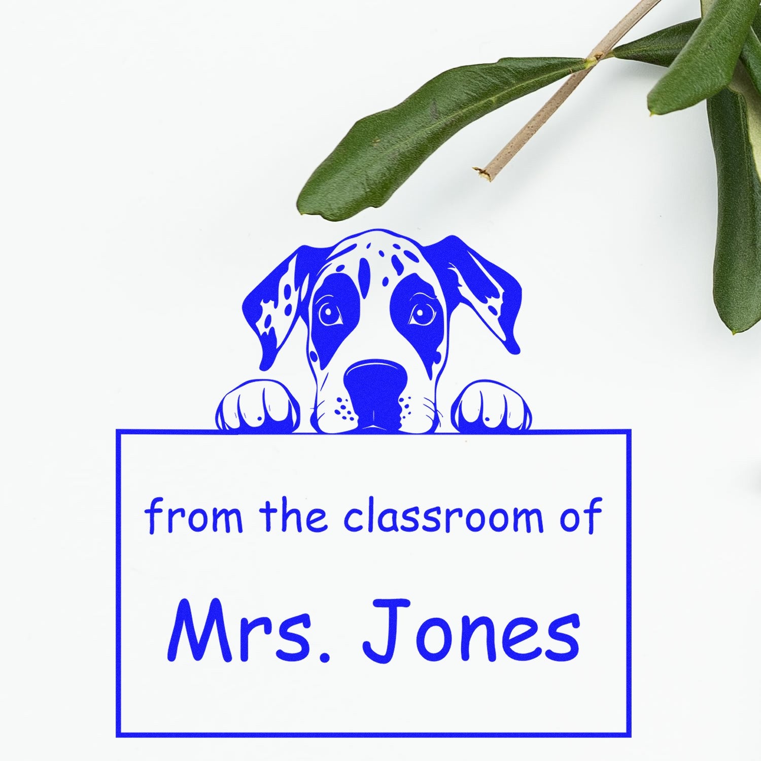 PSI Pre-Inked Great Dane Personalized Read It Love It Return It For Book Clubs Stamper - Engineer Seal Stamps