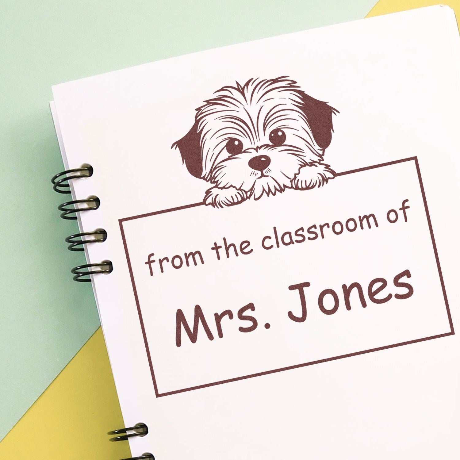 Wood Handle Havanese Puppy Themed Read It Love It Return It Customized Stamp - Engineer Seal Stamps