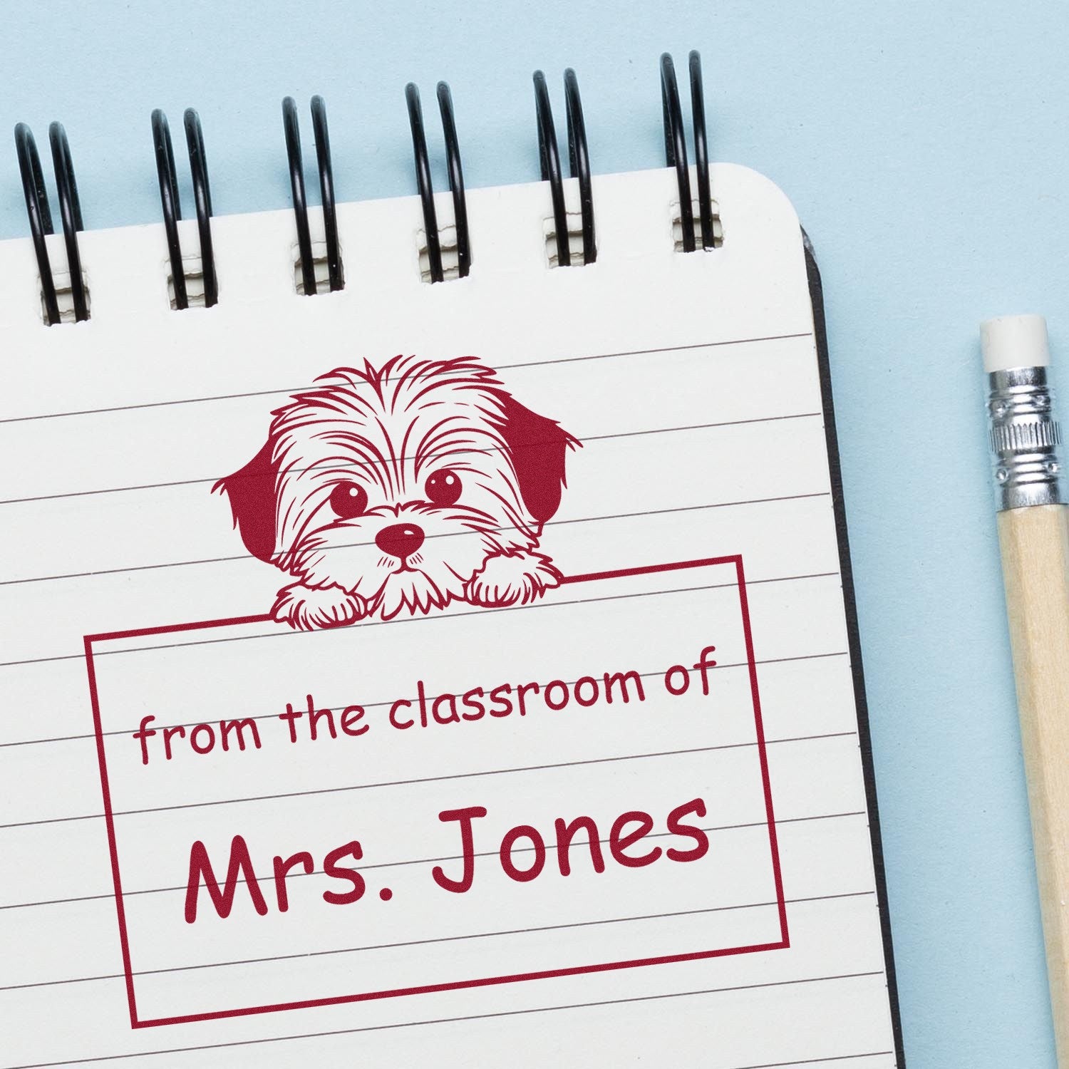 Wood Handle Havanese Puppy Themed Read It Love It Return It Customized Stamp - Engineer Seal Stamps